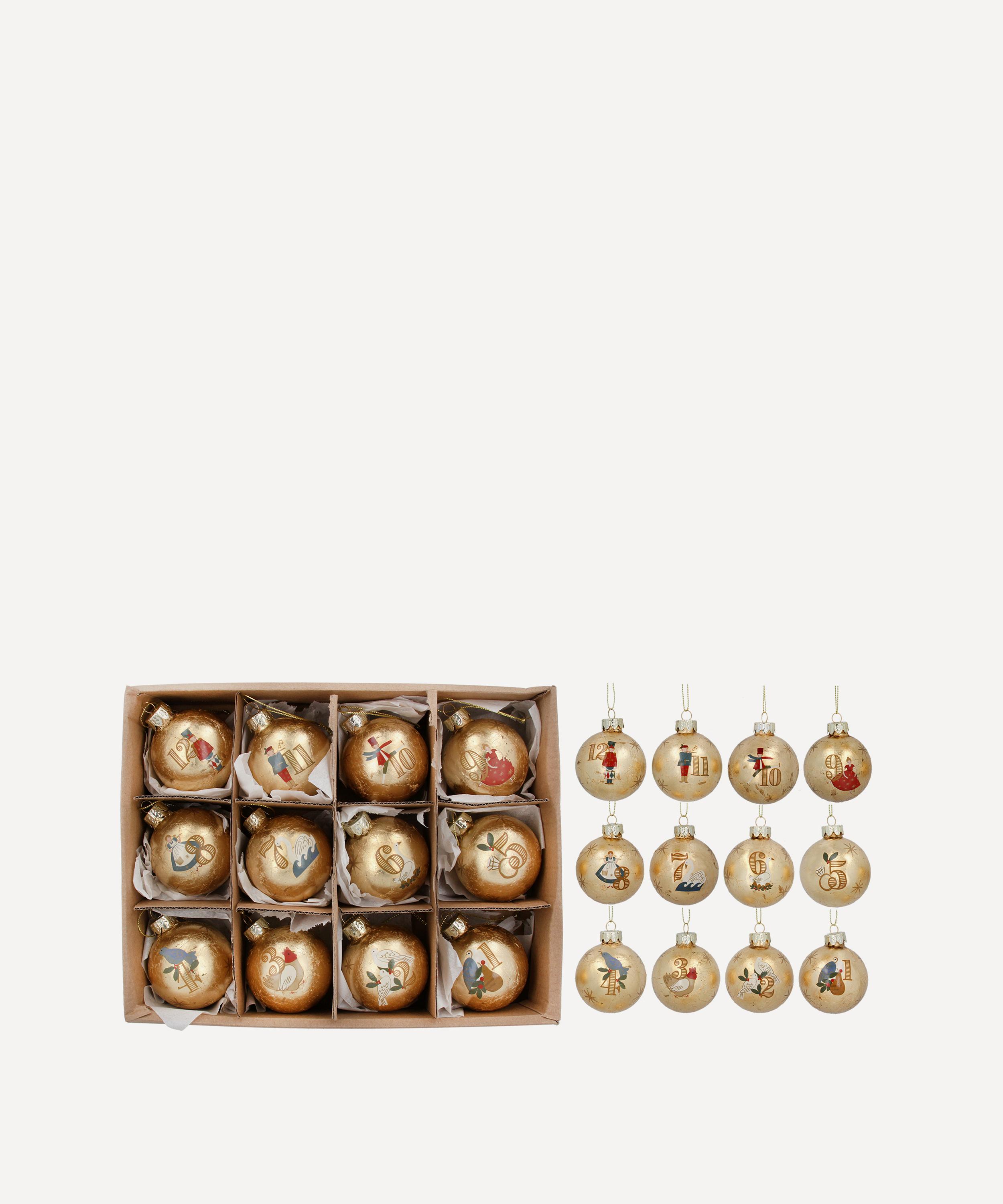 Christmas - 12 Days of Christmas Glass Ornament Box of 12 image number 0