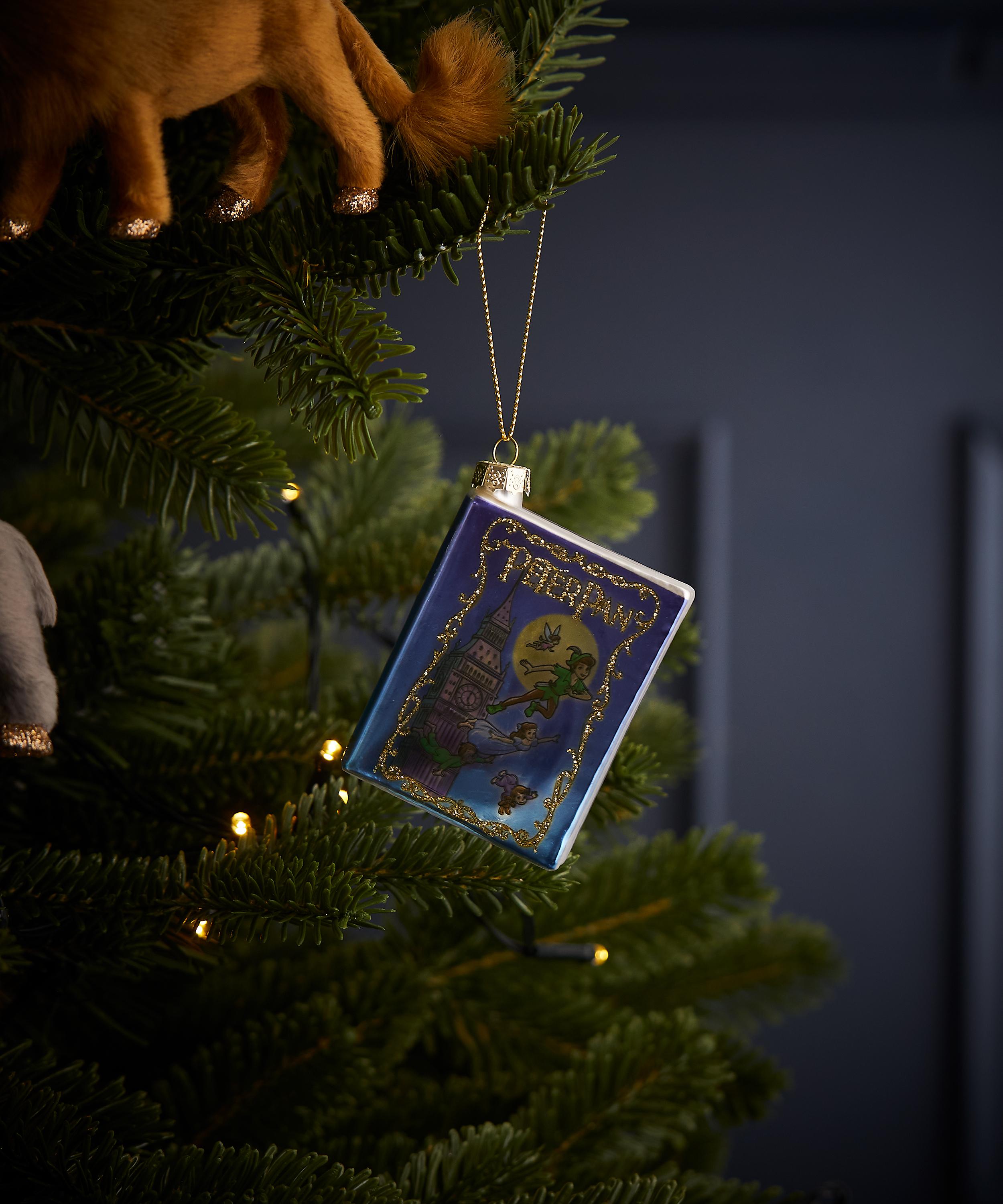 Christmas - Peter Pan Book Glass Ornament image number 1