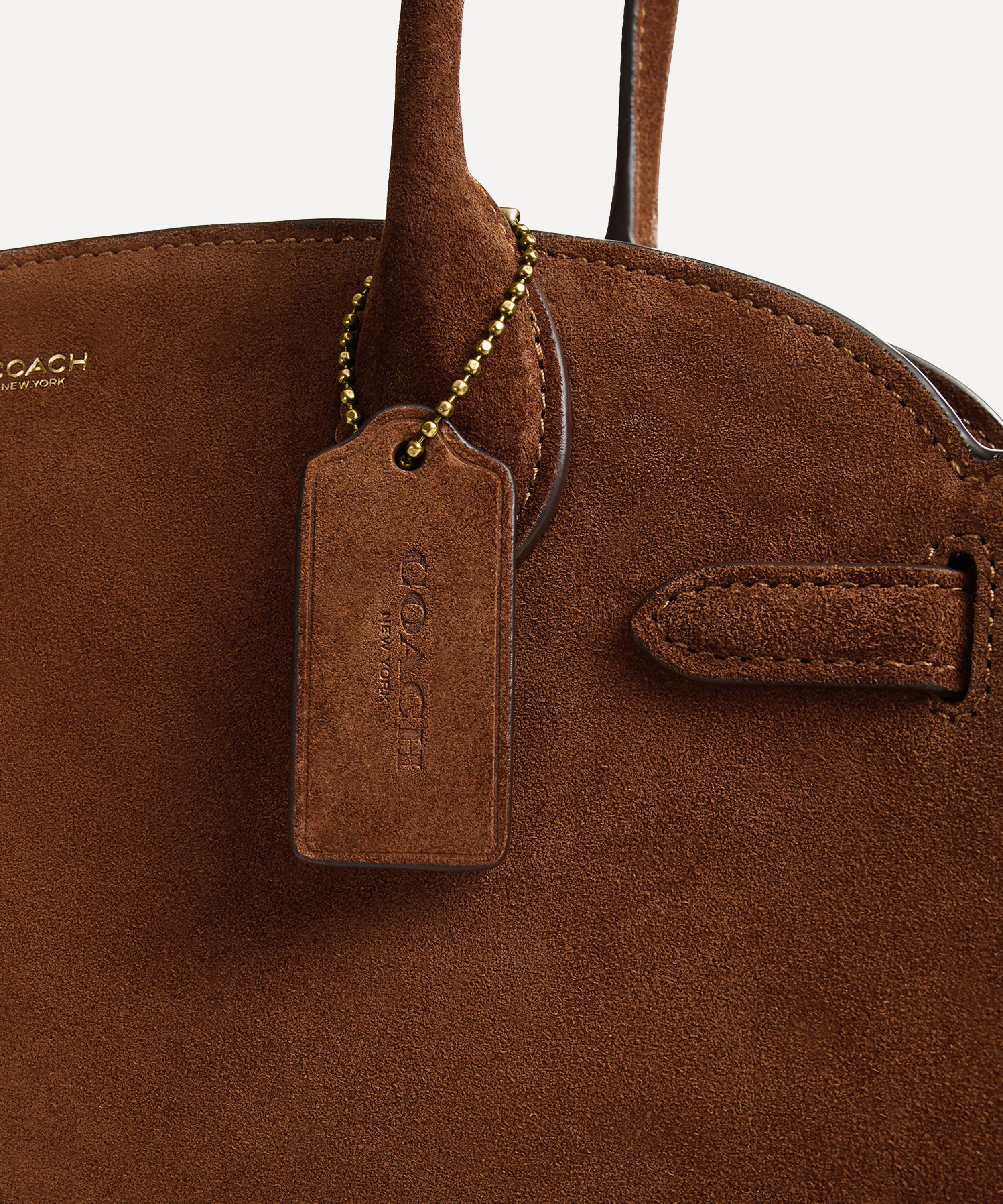 Coach - Empire Carryall Suede Top Handle Bag 34 image number 3