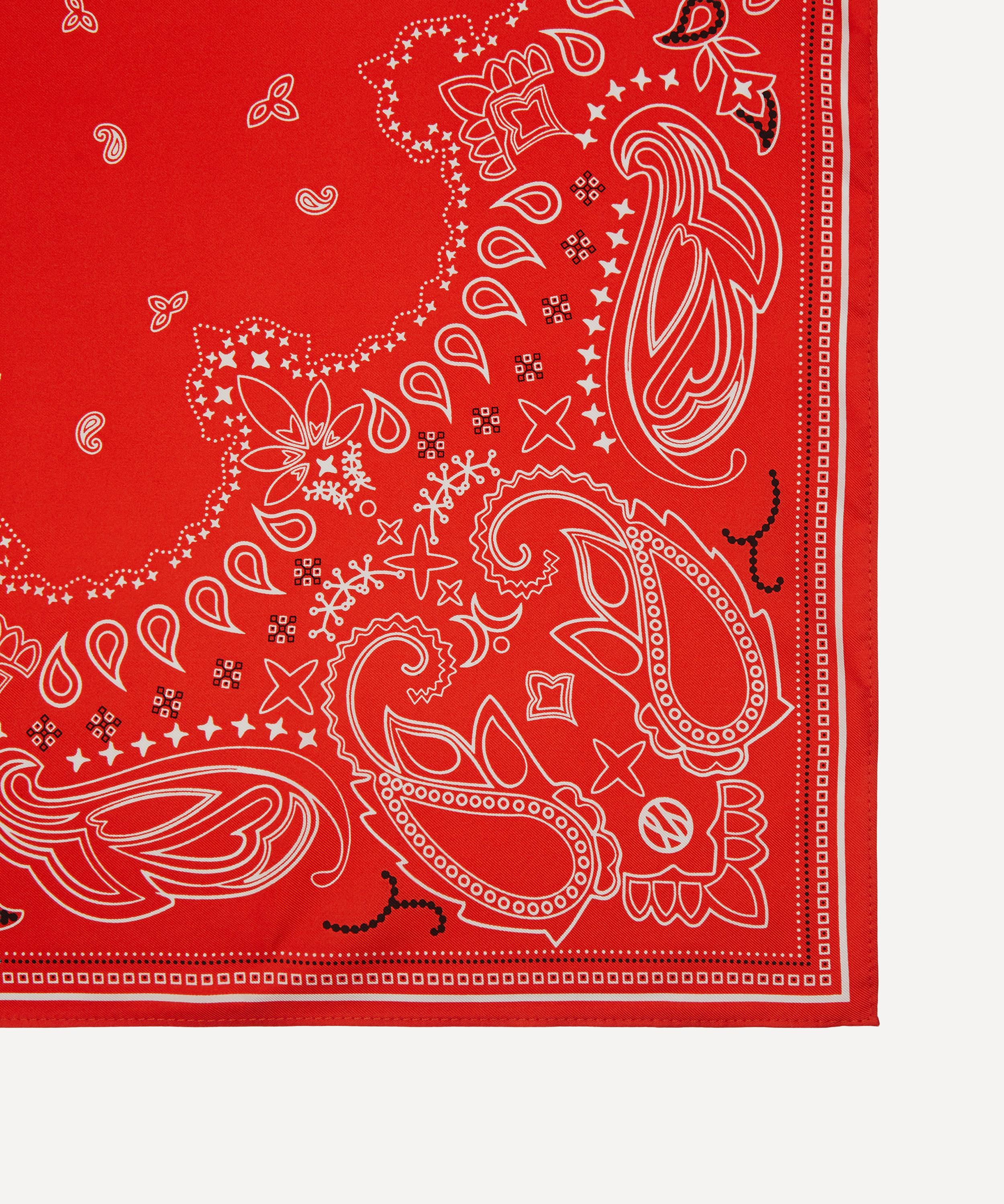 Lescarf - Red Paisley Silk Scarf image number 2