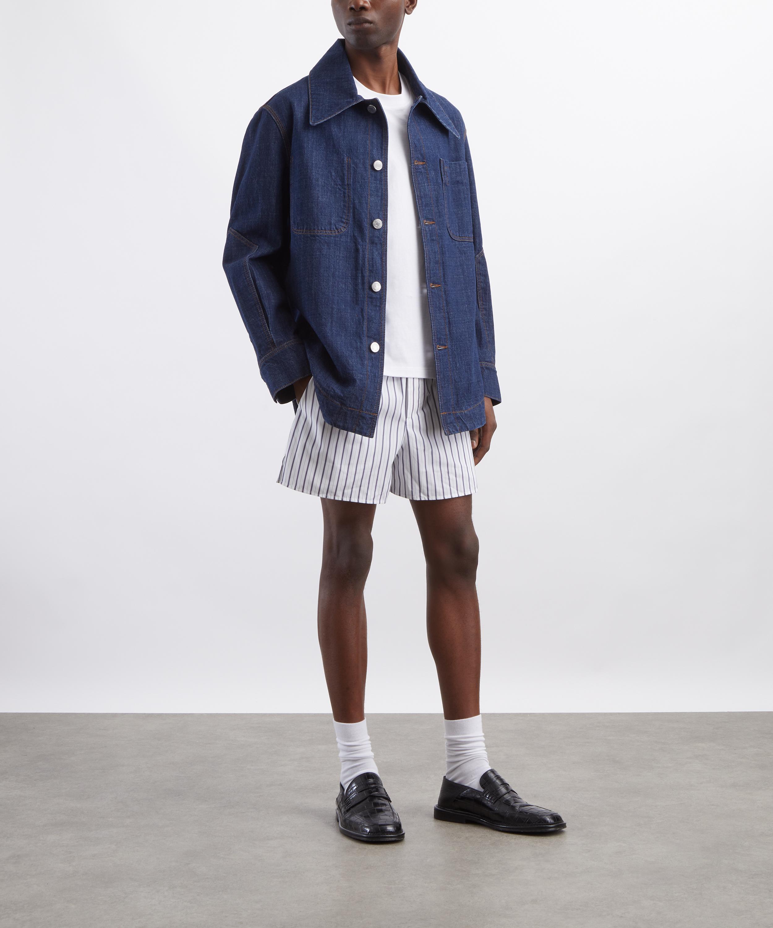 Ami - Blue Denim Ami de Coeur Worker Overshirt image number 1