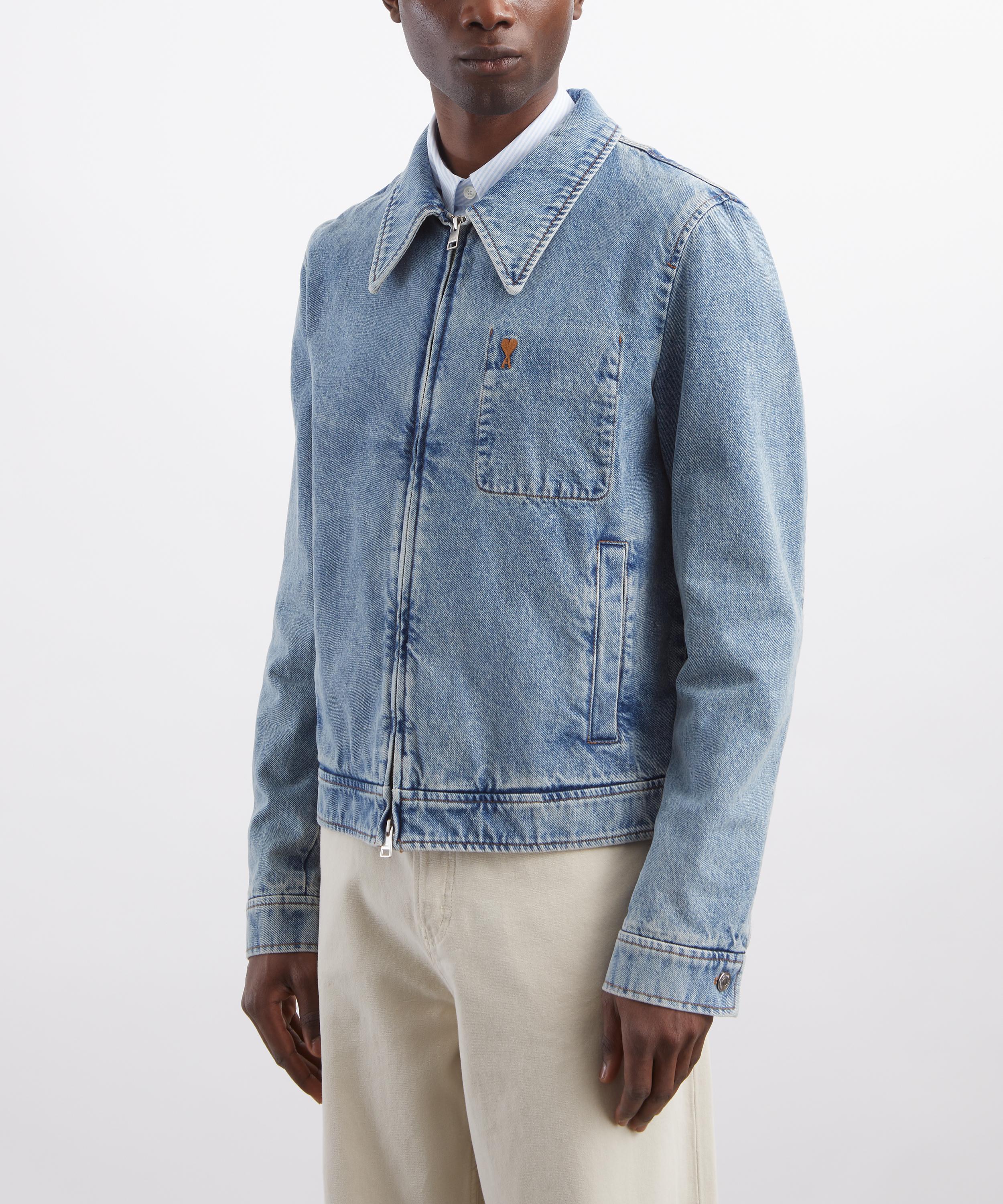 Ami - Denim Zip-Up Ami de Coeur Jacket image number 2