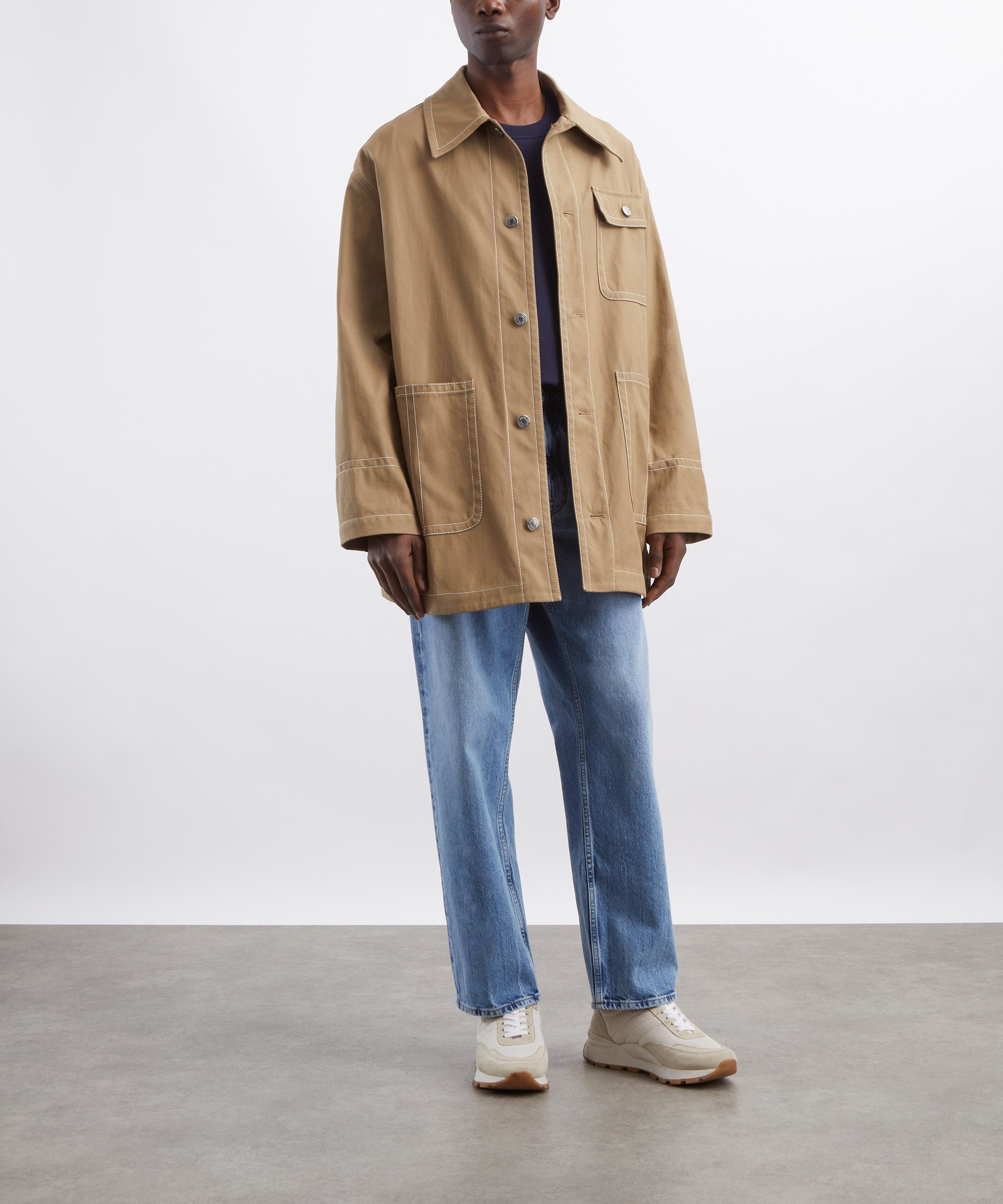 Ami - Beige Cotton Worker Jacket image number 1