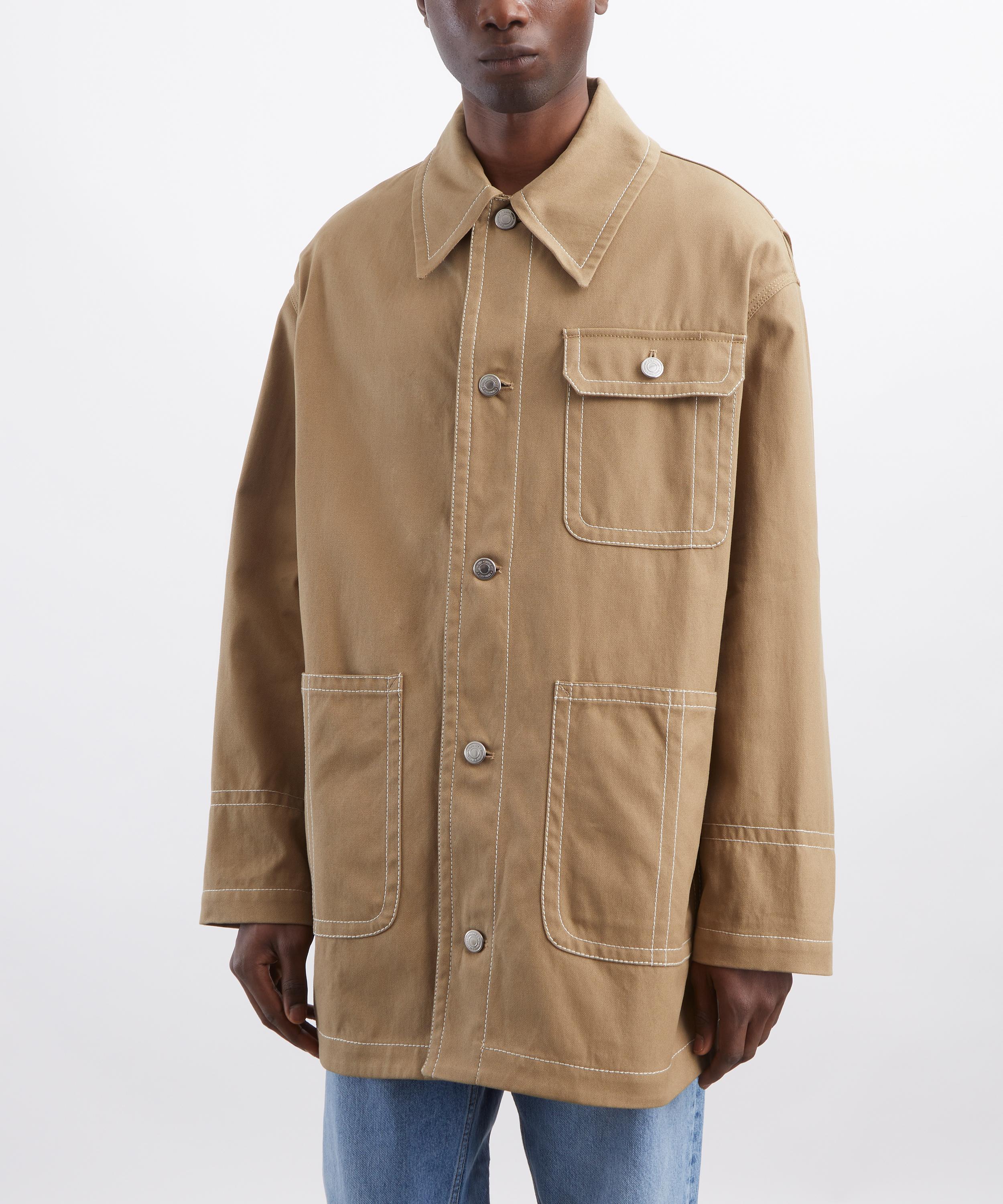 Ami - Beige Cotton Worker Jacket image number 2