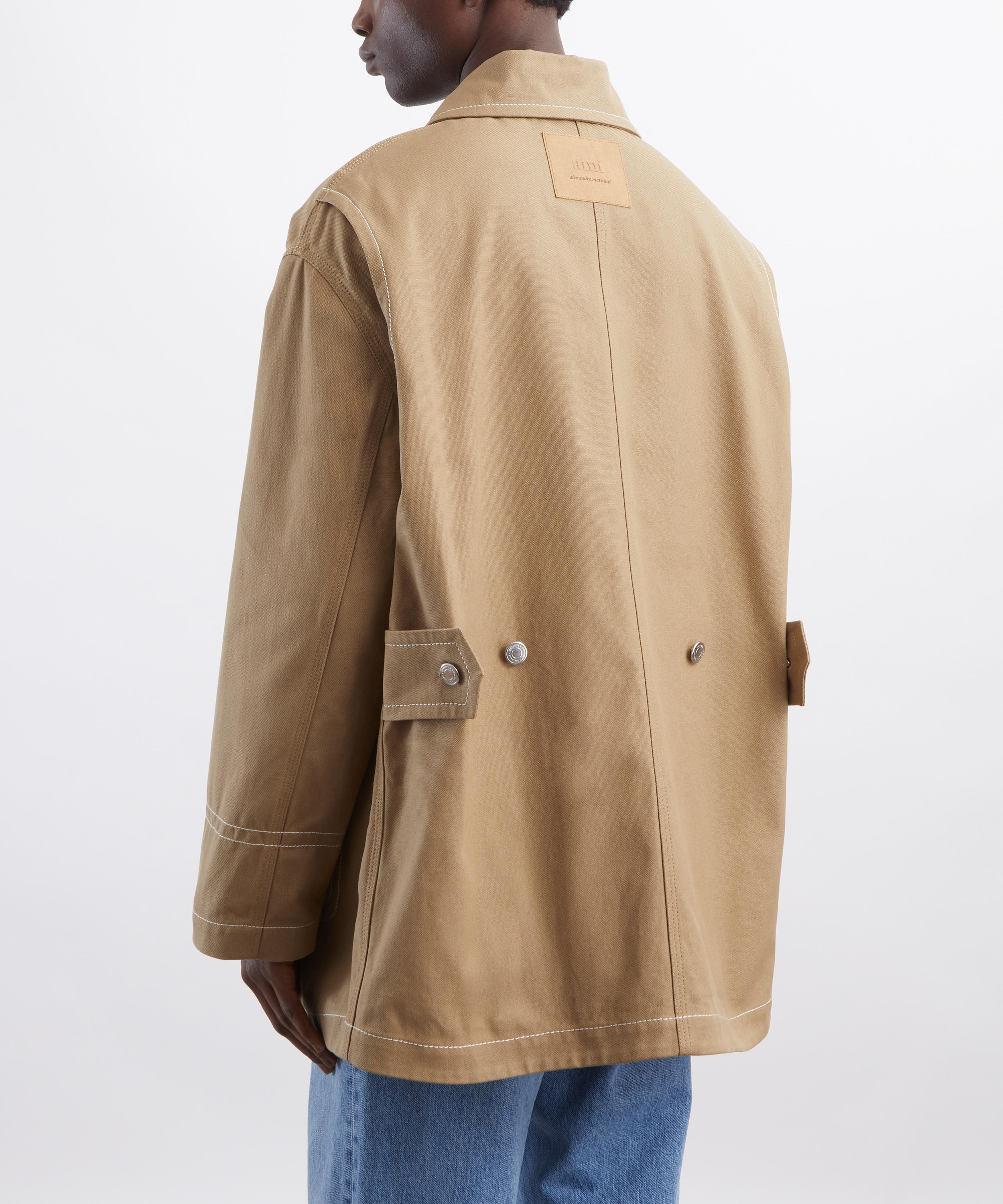 Ami - Beige Cotton Worker Jacket image number 3