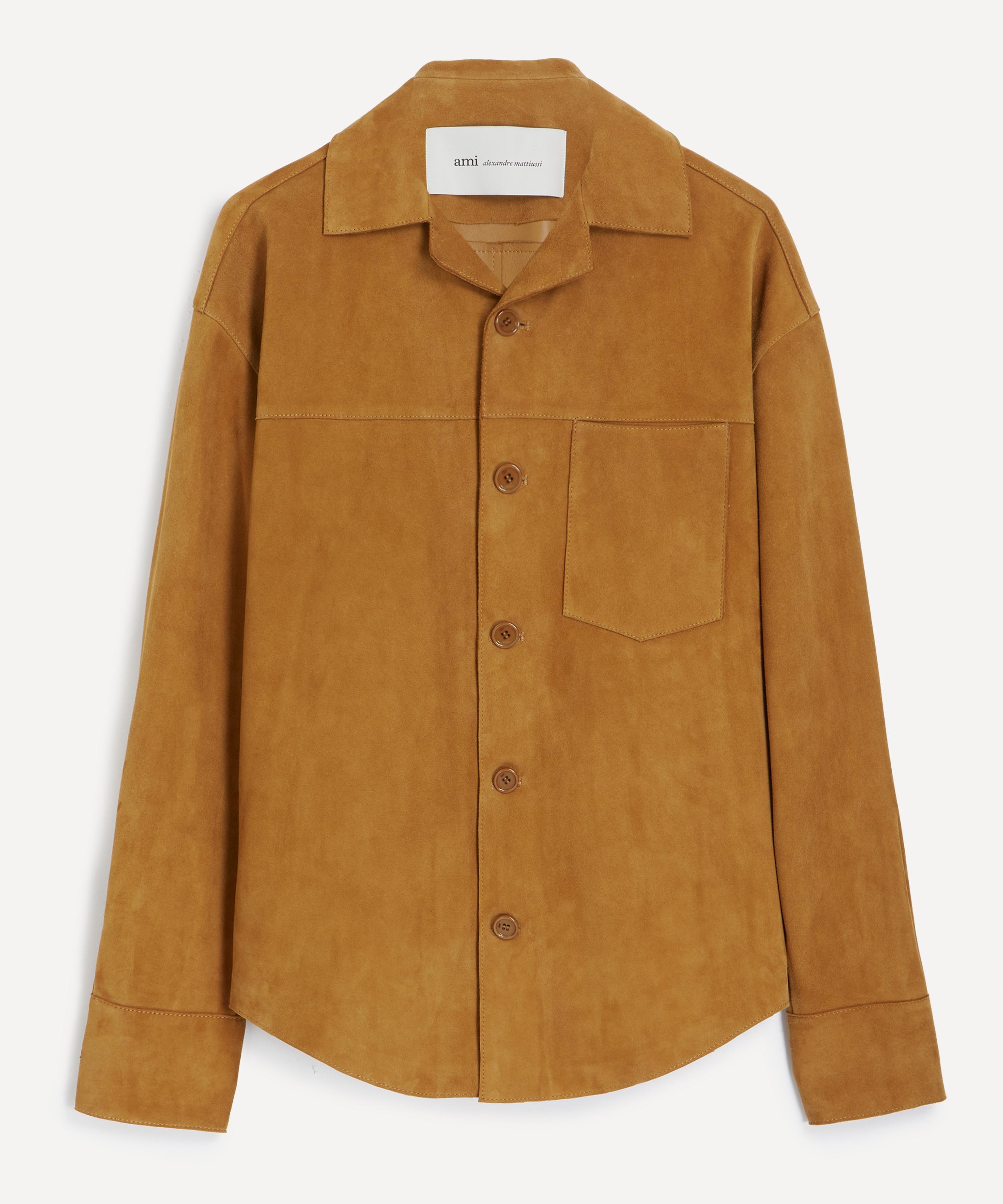 Ami - Brown Goat Leather Overshirt