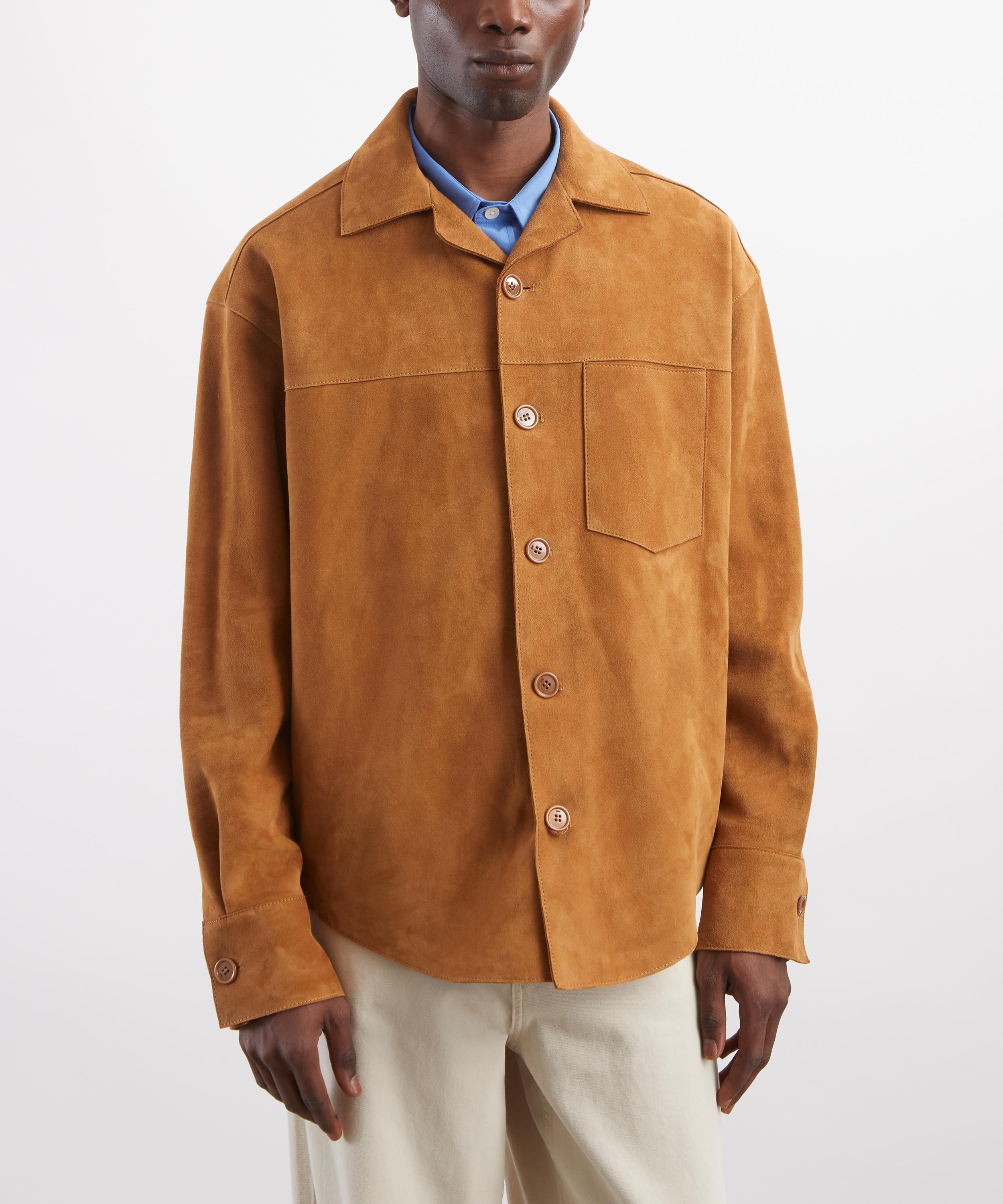Ami - Brown Goat Leather Overshirt image number 2