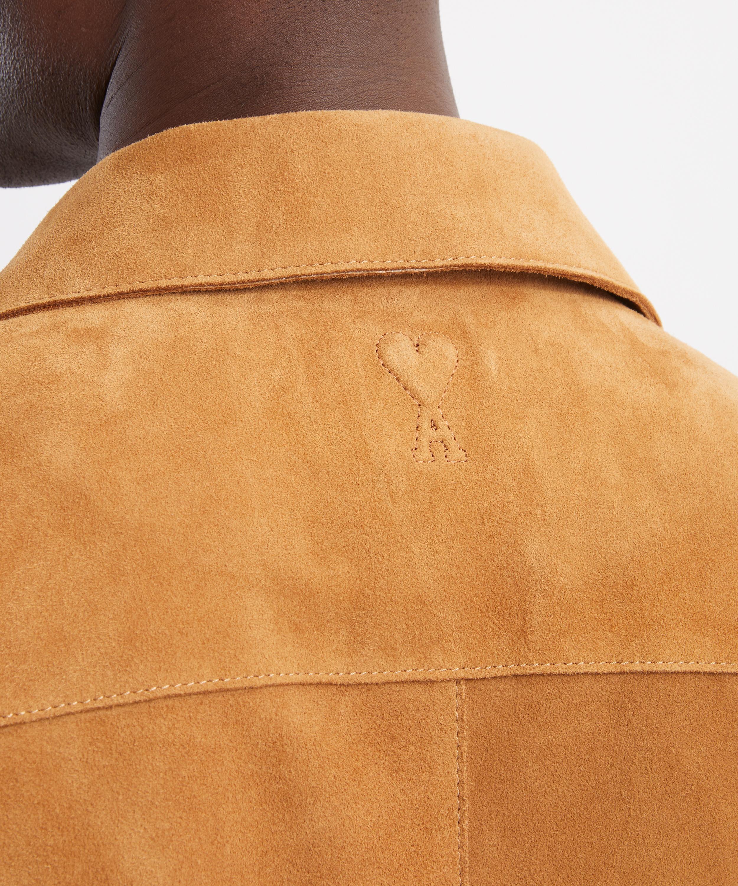 Ami - Brown Goat Leather Overshirt image number 4