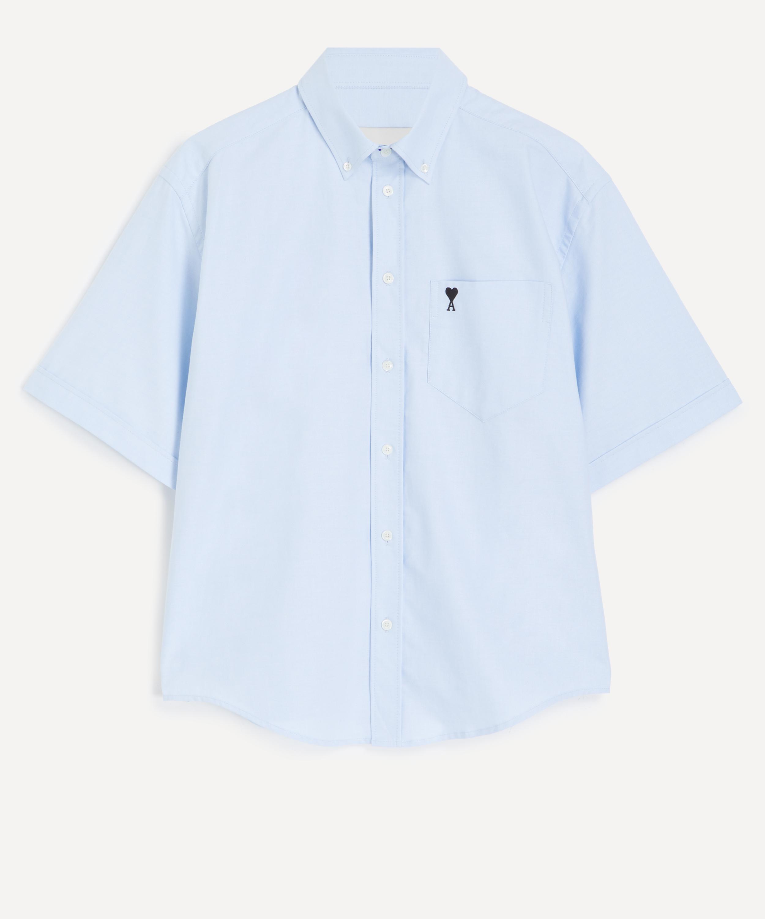 Ami - Blue Boxy Short-Sleeve Shirt