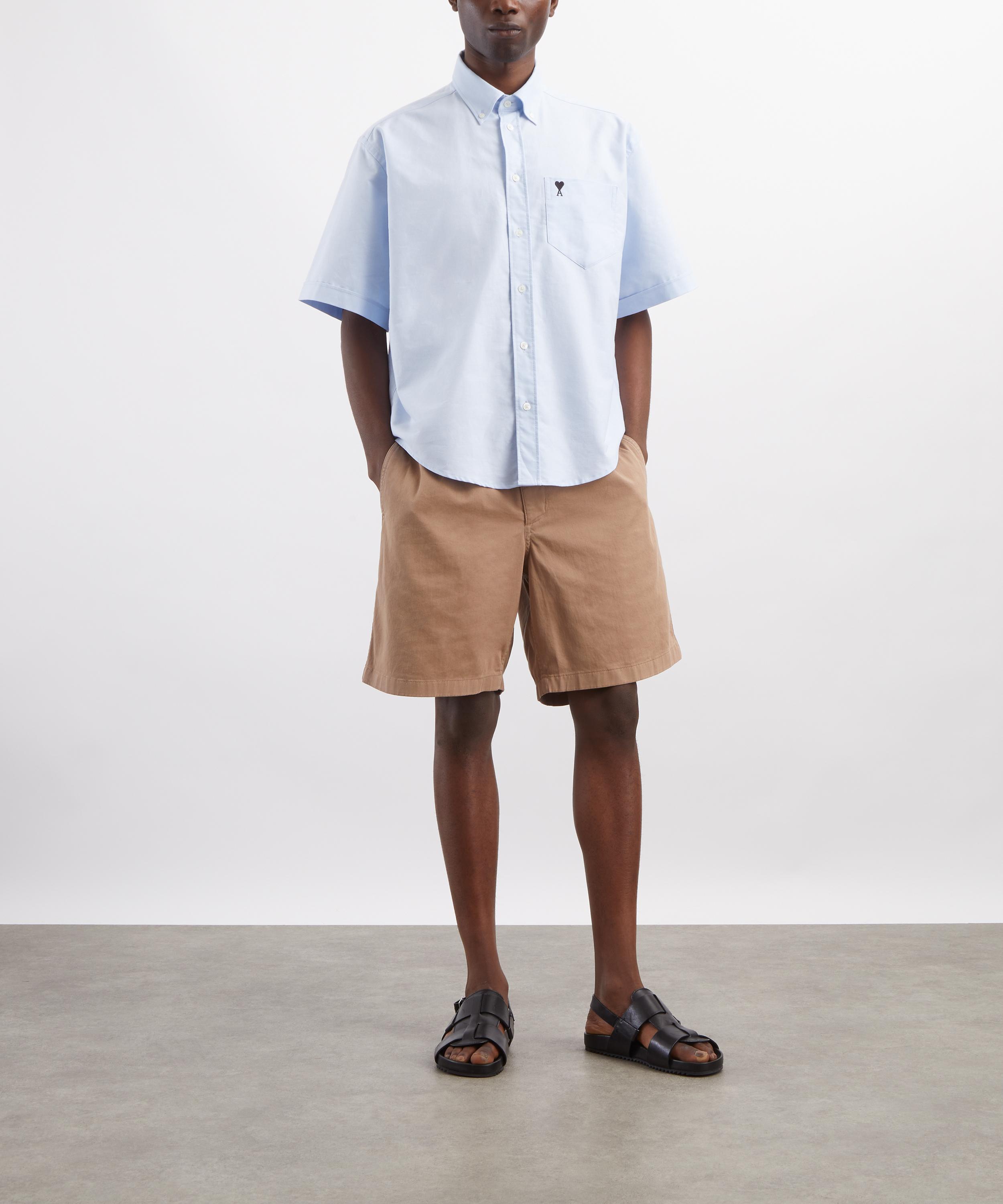 Ami - Blue Boxy Short-Sleeve Shirt image number 1