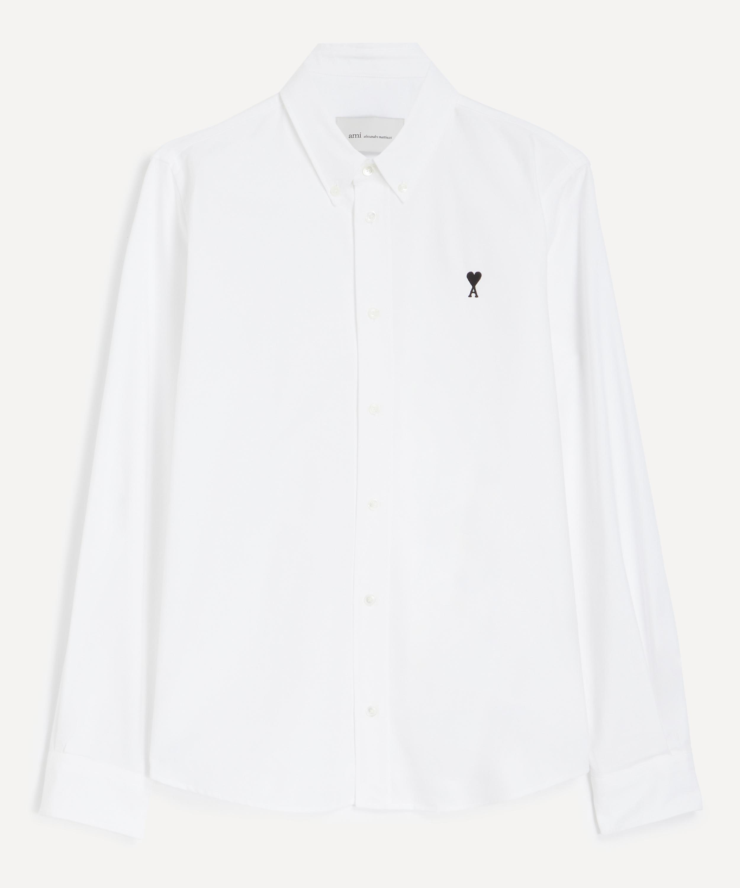 Ami - White Contrasted Button-Down Collar Classic Shirt