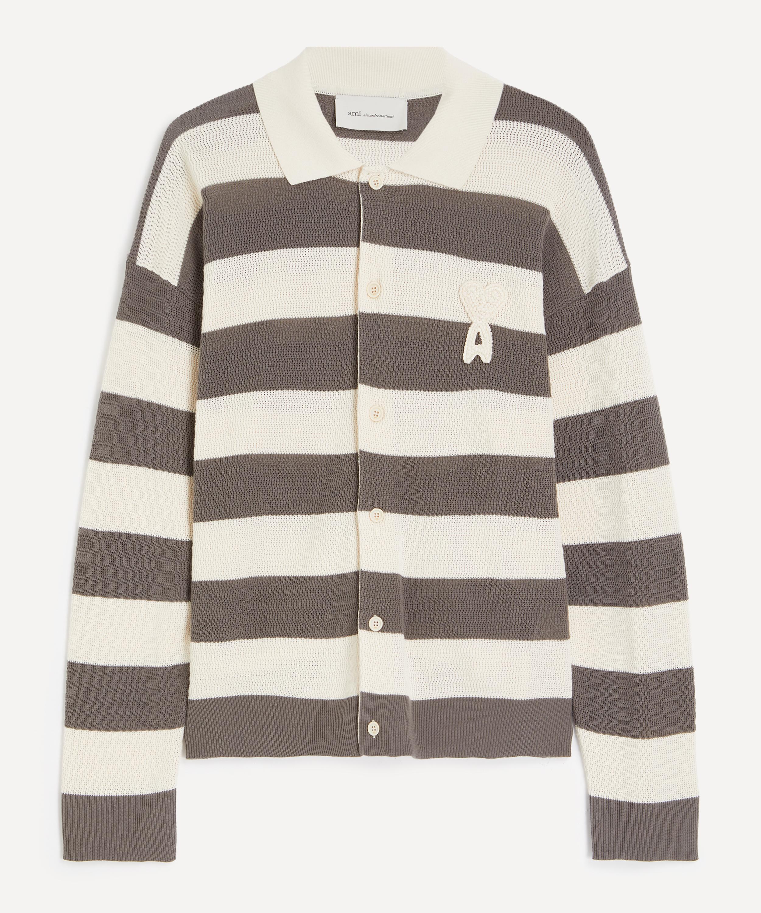 Ami - Cream-Carbon Cotton Cardigan