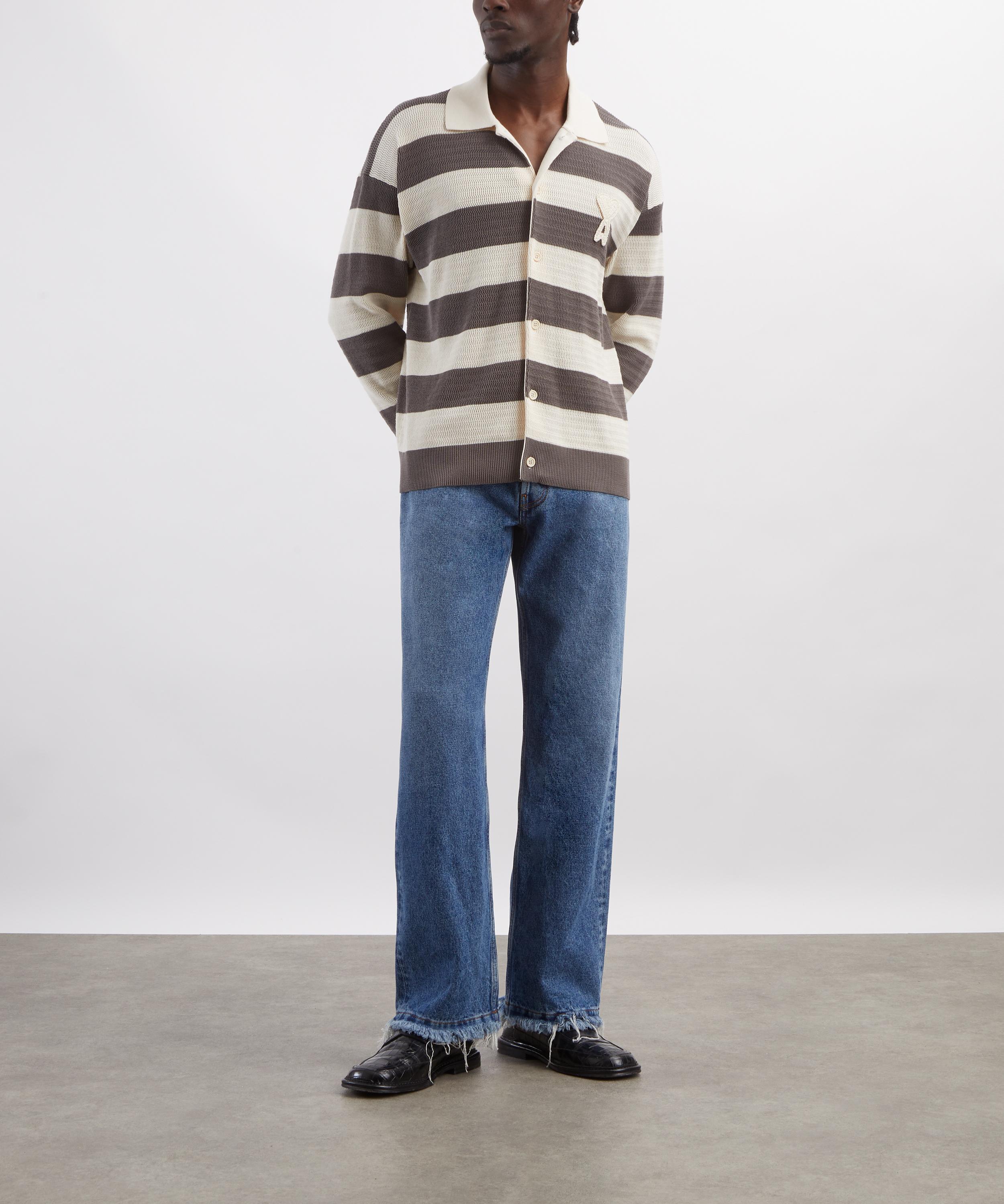 Ami - Cream-Carbon Cotton Cardigan image number 1