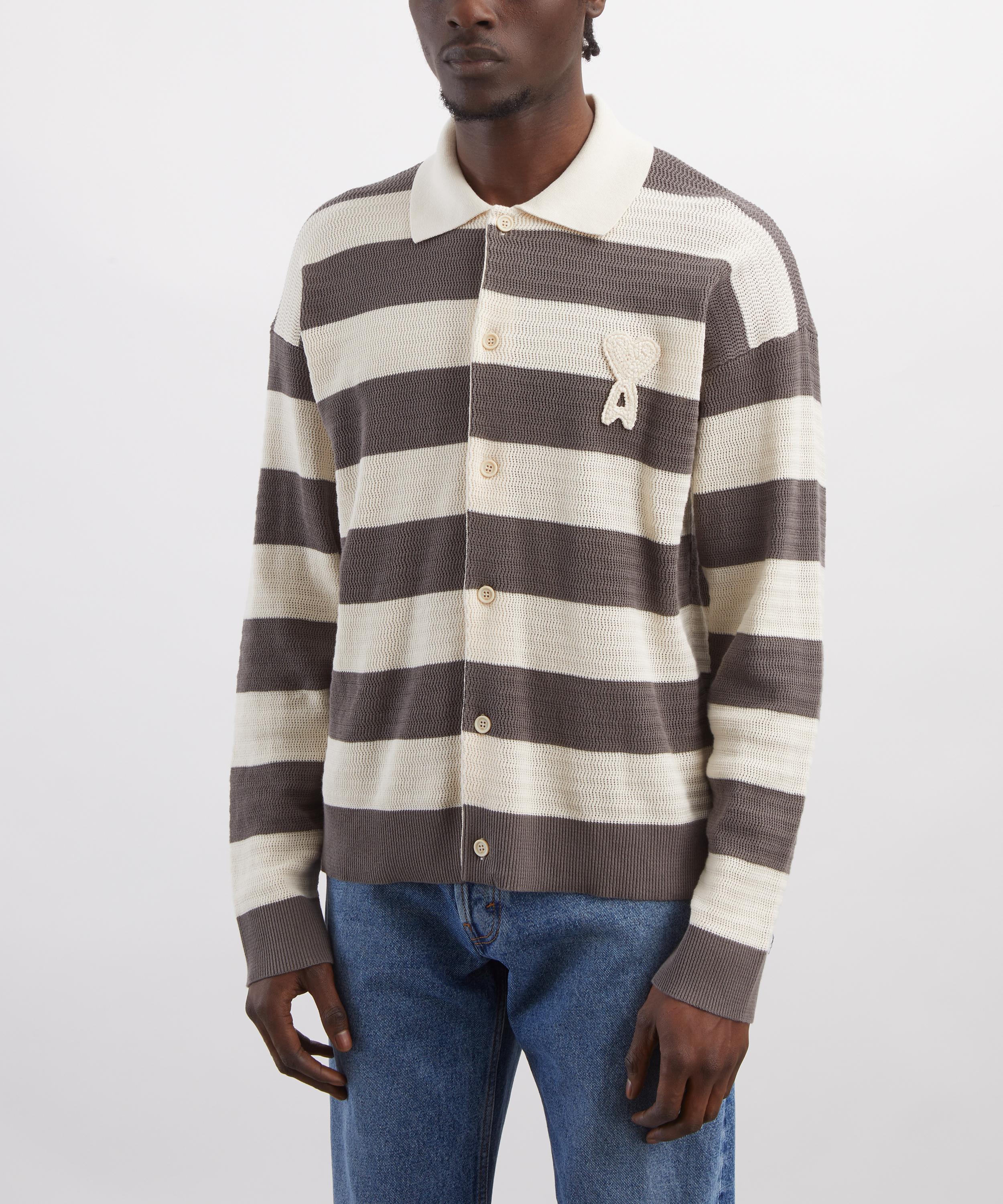 Ami - Cream-Carbon Cotton Cardigan image number 2