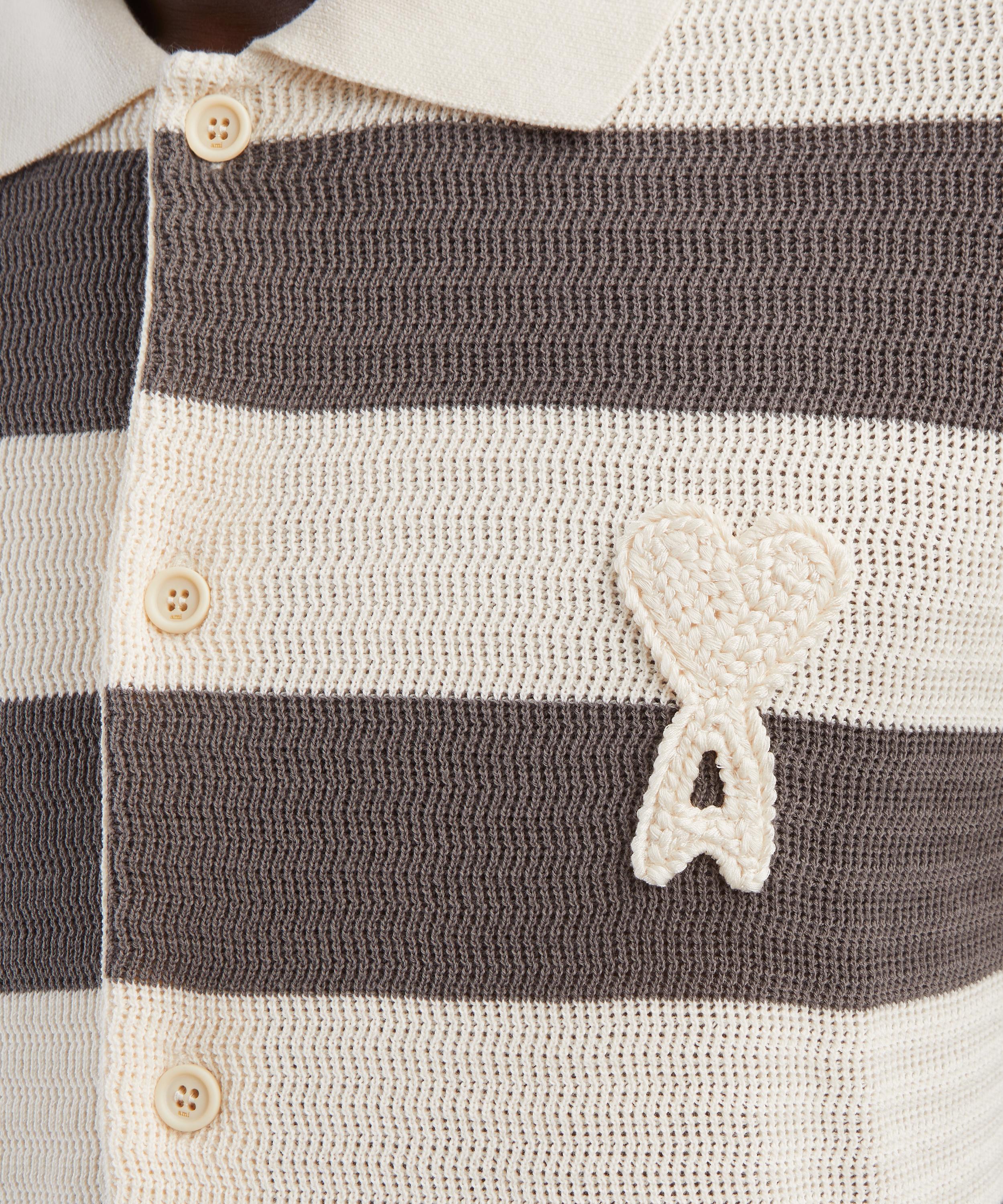 Ami - Cream-Carbon Cotton Cardigan image number 4