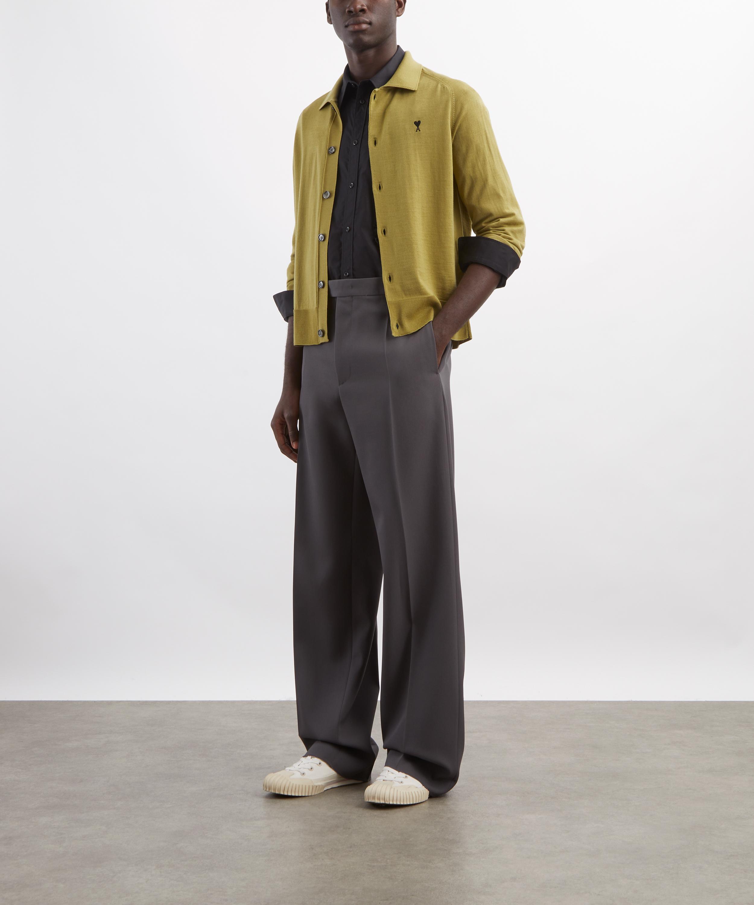 Ami - Matcha Merino Wool Shirt Collar Cardigan image number 1