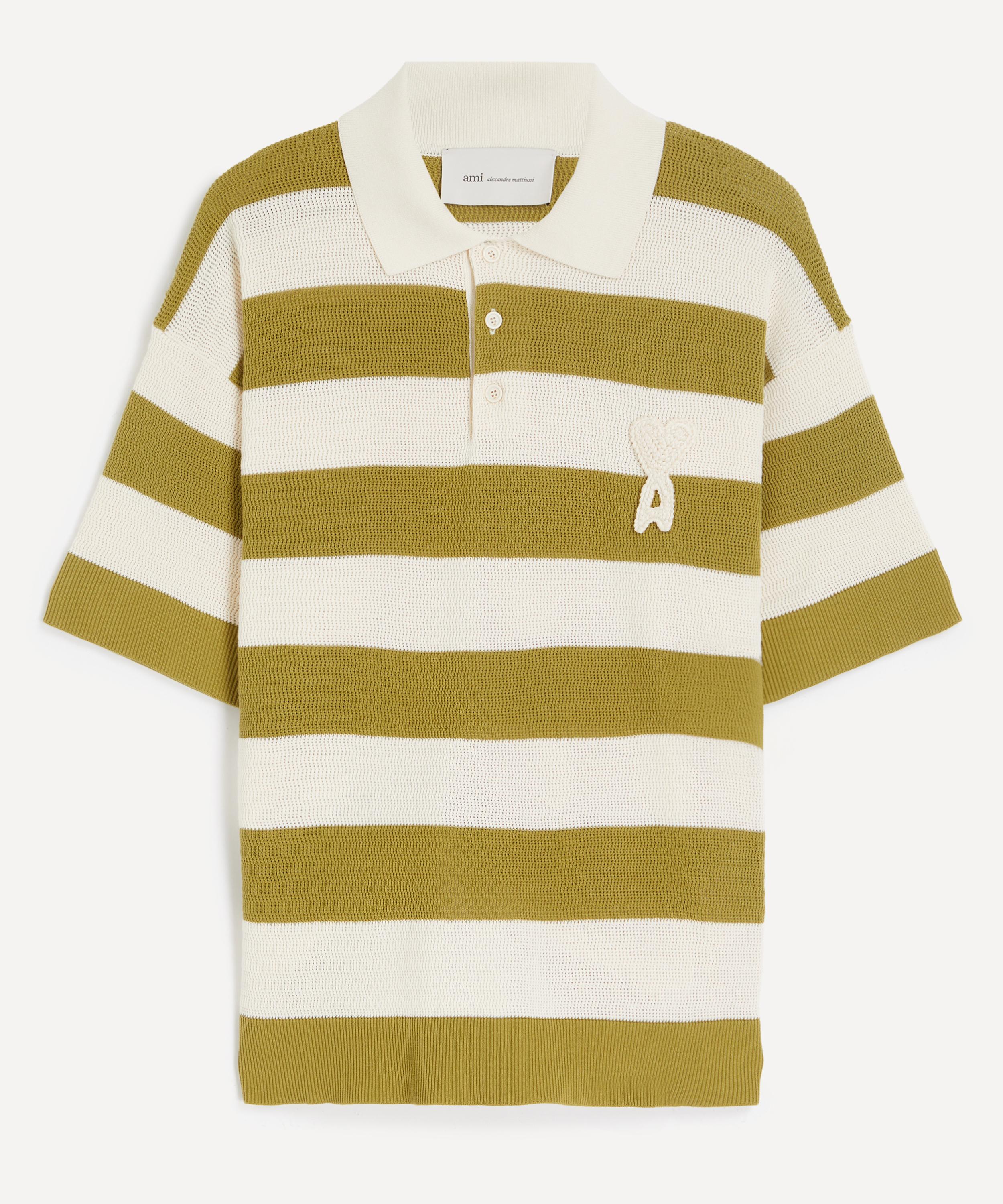 Ami - Cream-Matcha Cotton Polo&nbsp;