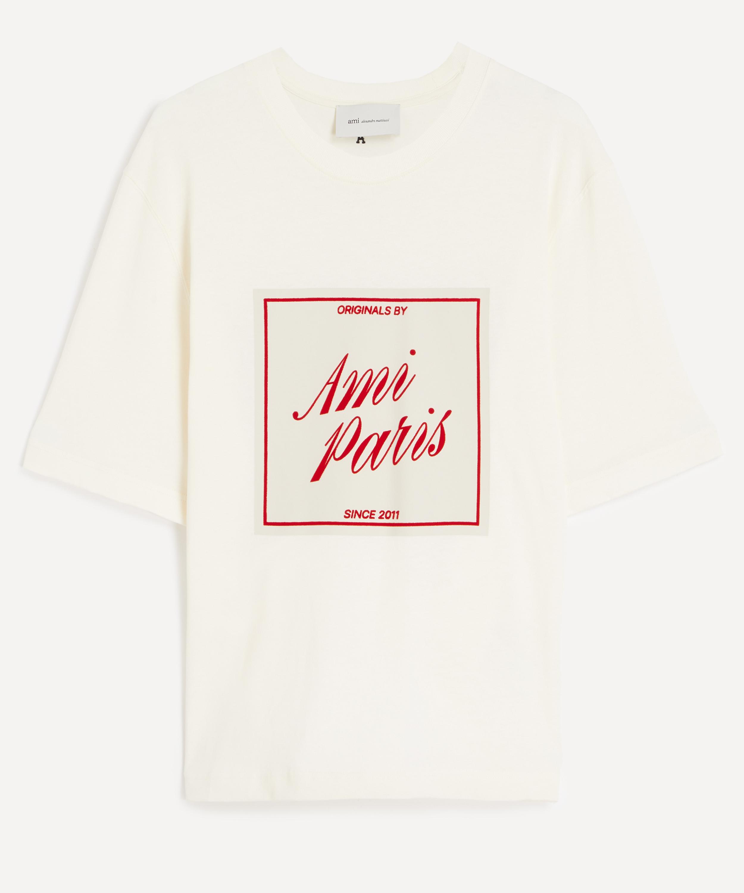 Ami - White Ami Paris Heritage Print T-Shirt