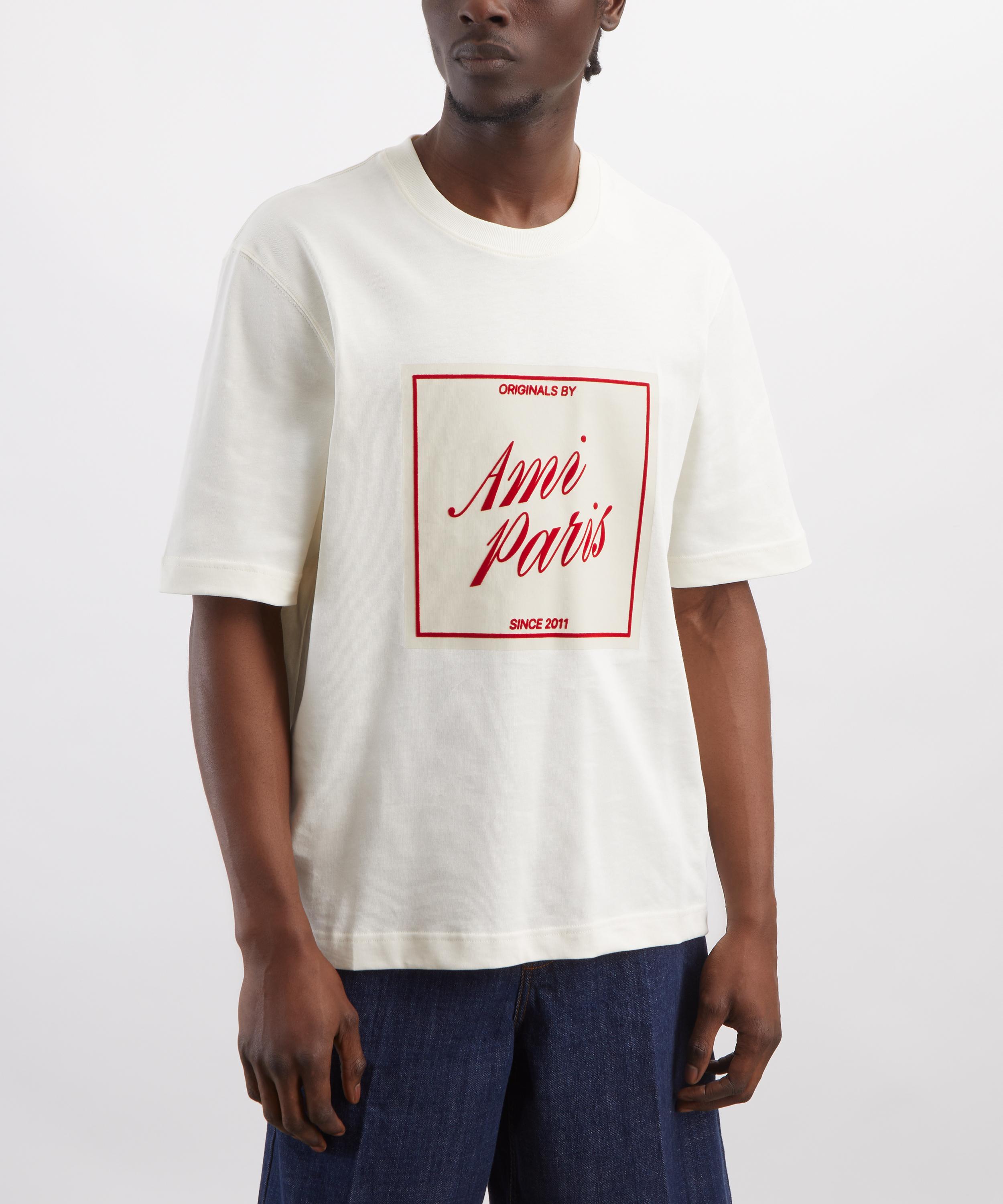 Ami - White Ami Paris Heritage Print T-Shirt image number 2