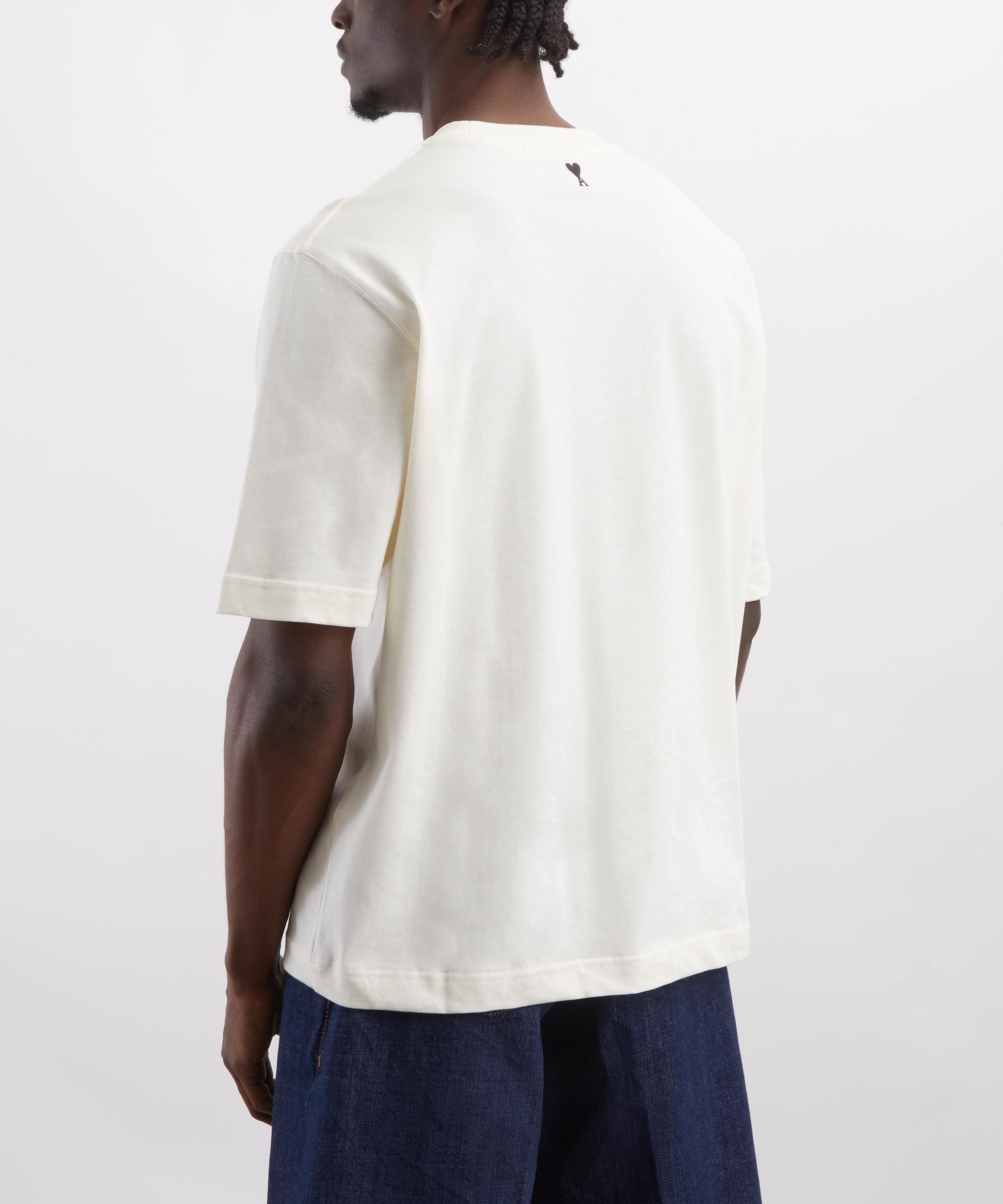 Ami - White Ami Paris Heritage Print T-Shirt image number 3