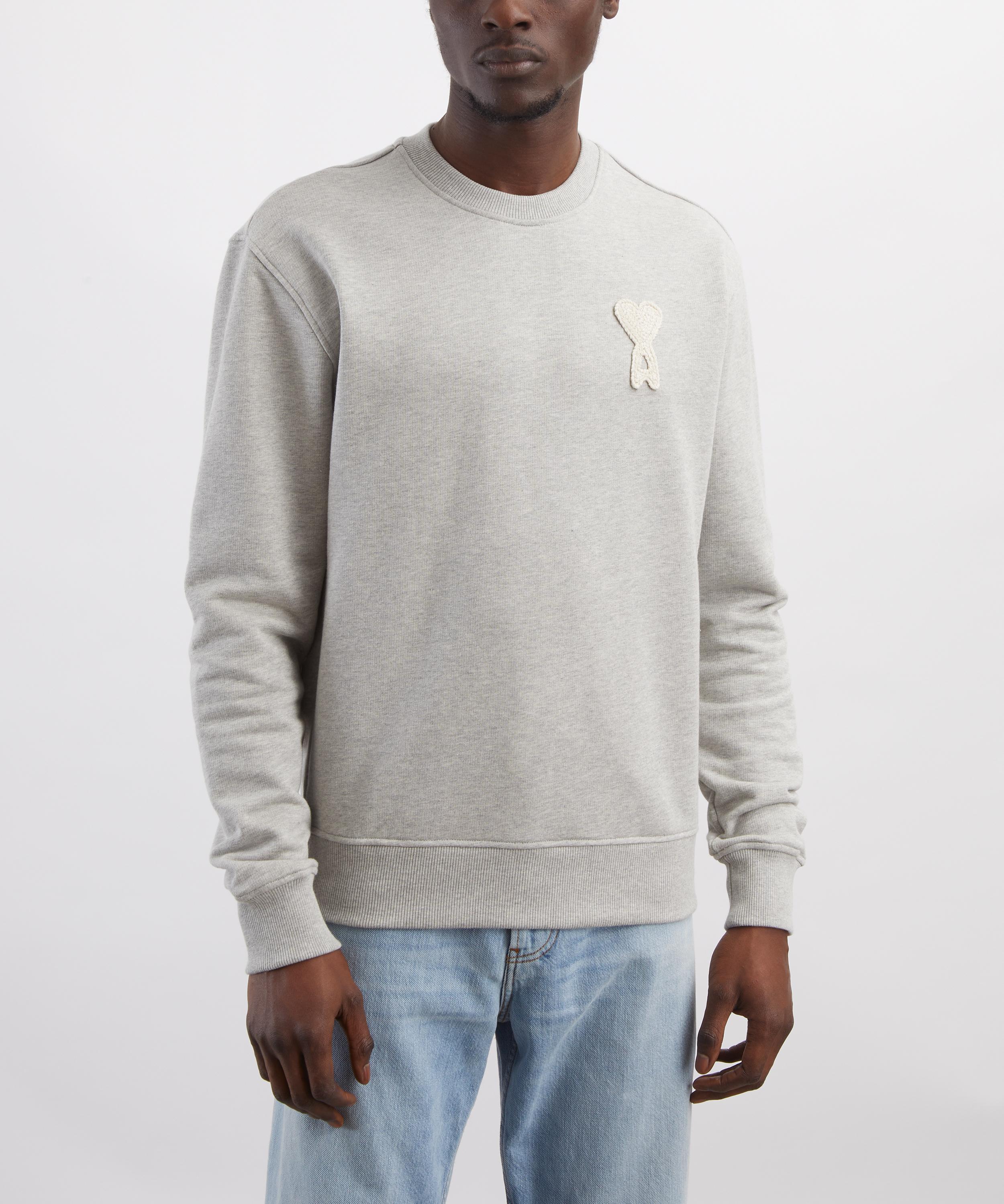 Ami - Grey Cotton-Knit Sweatshirt image number 2
