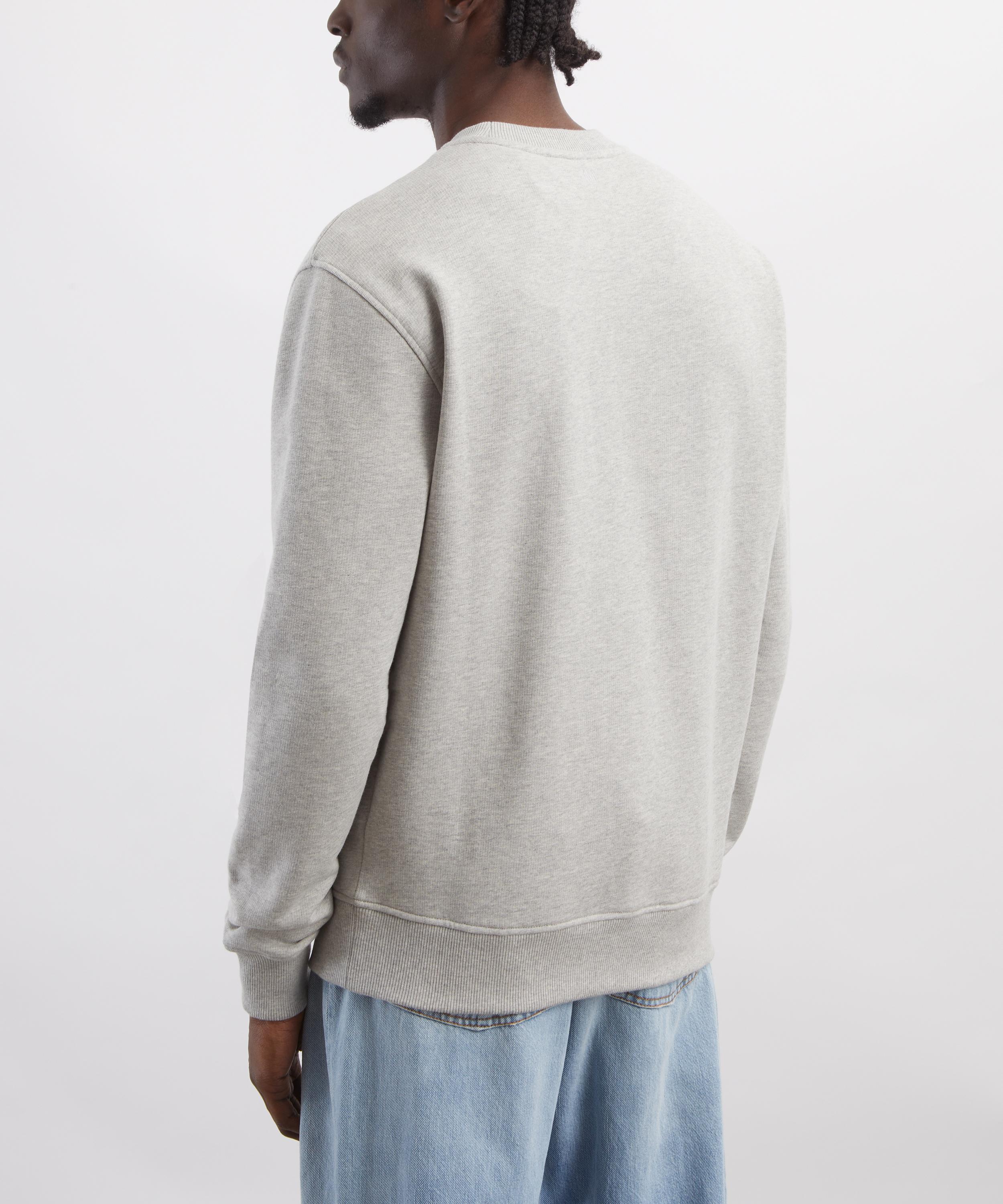 Ami - Grey Cotton-Knit Sweatshirt image number 3
