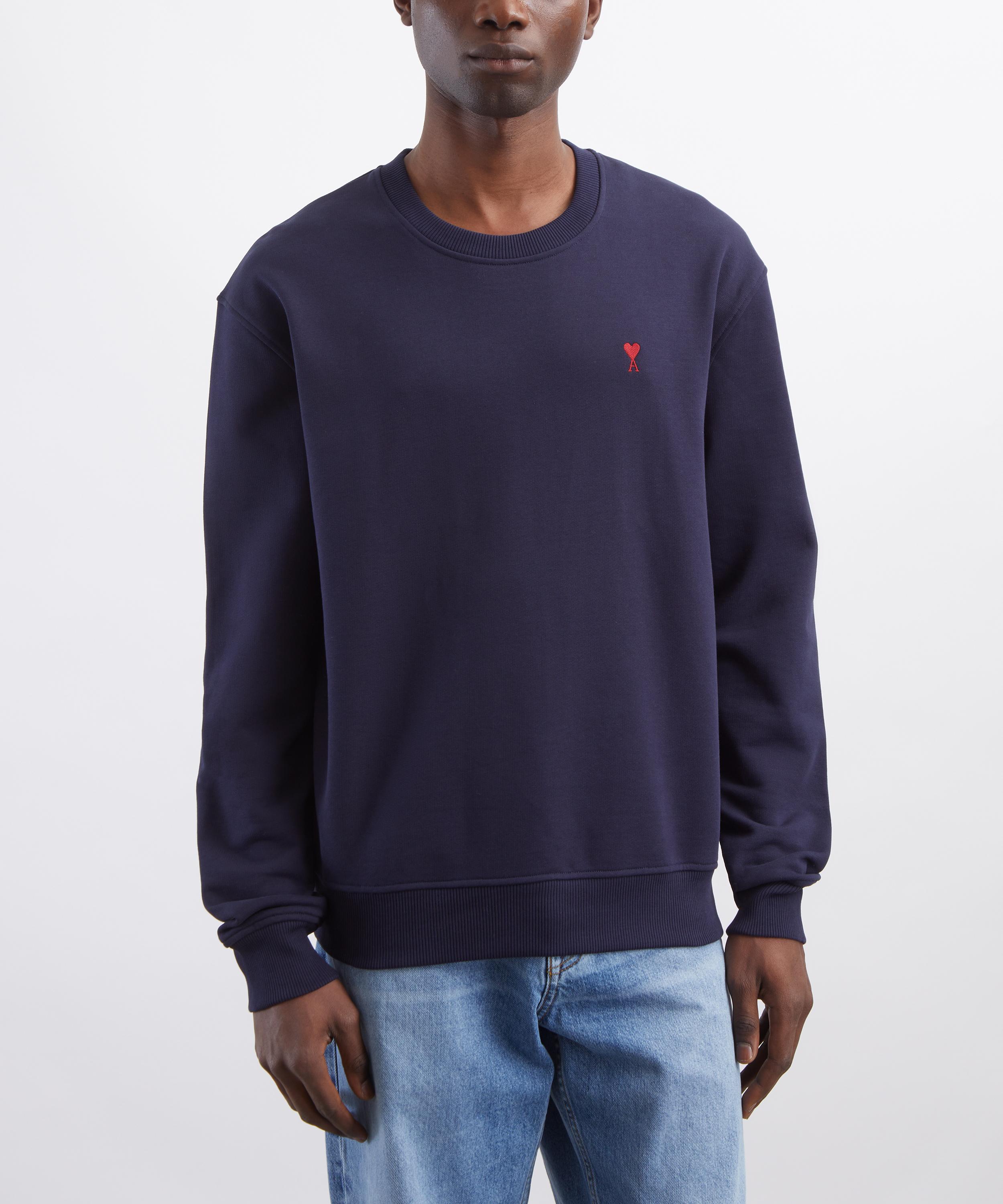 Ami - Navy Cotton Ami de Coeur Sweatshirt image number 2
