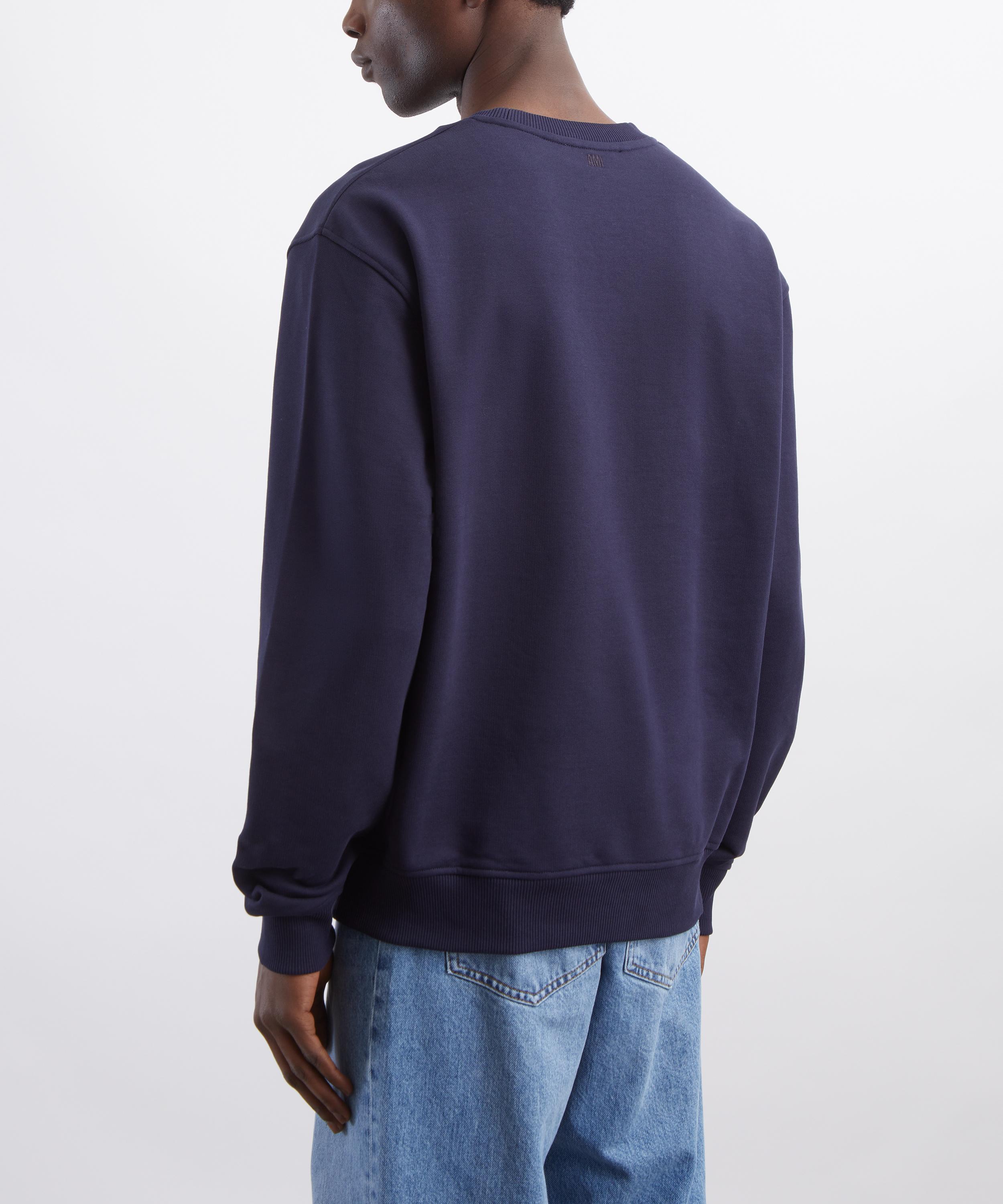 Ami - Navy Cotton Ami de Coeur Sweatshirt image number 3