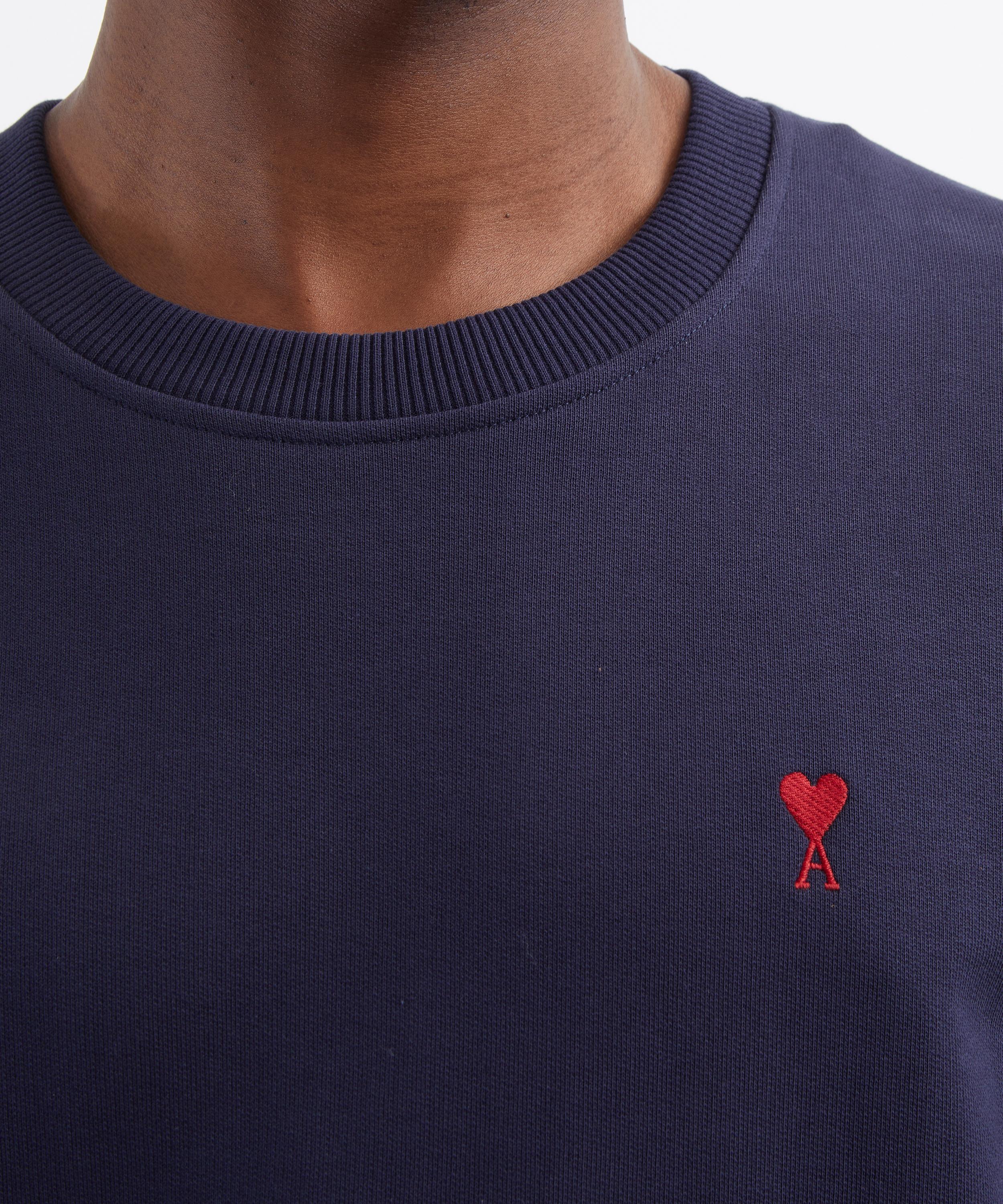 Ami - Navy Cotton Ami de Coeur Sweatshirt image number 4