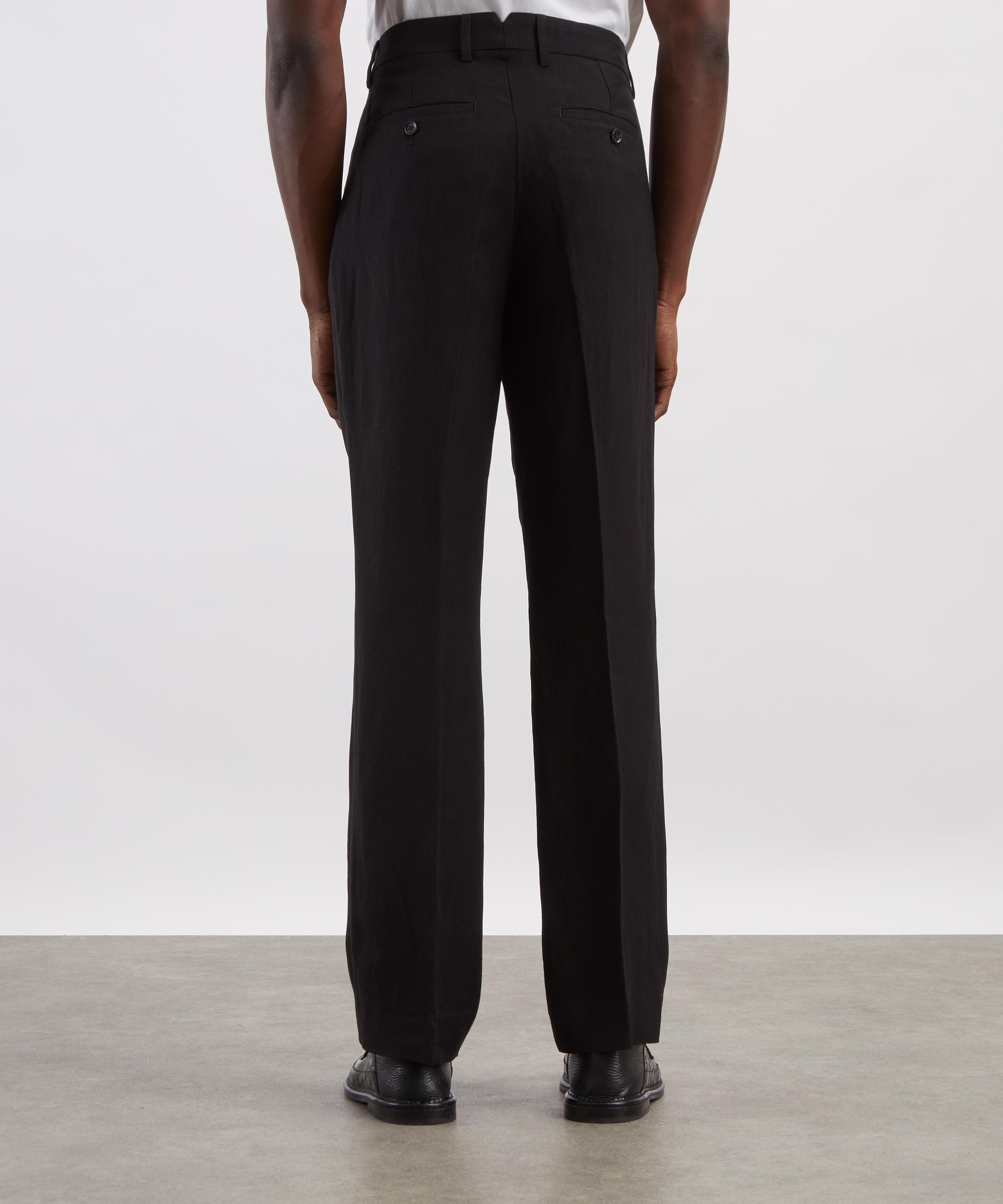 Ami - Straight Linen-Blend Trousers image number 3