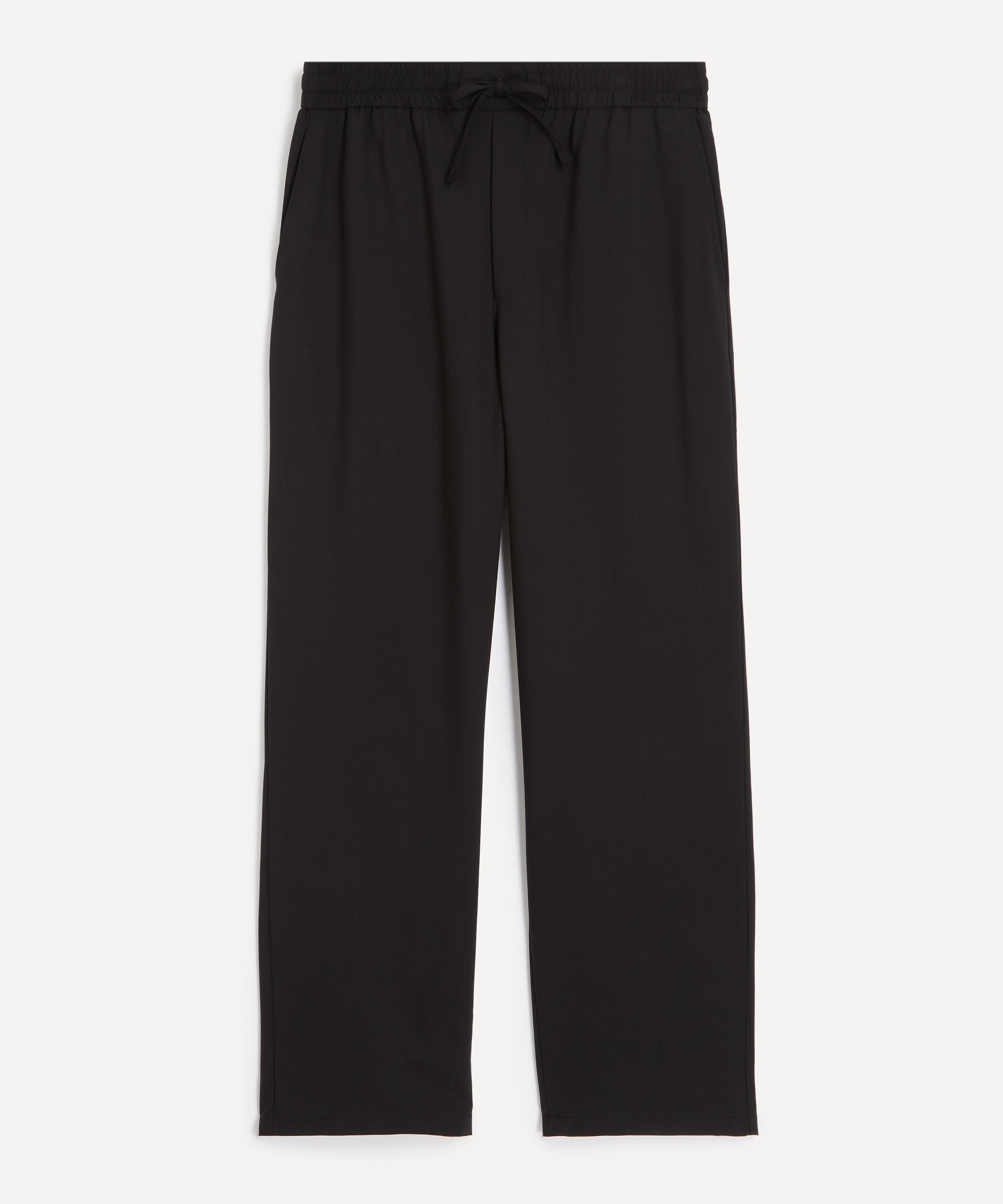 Ami - Black Wool Elasticated Waist Trousers
