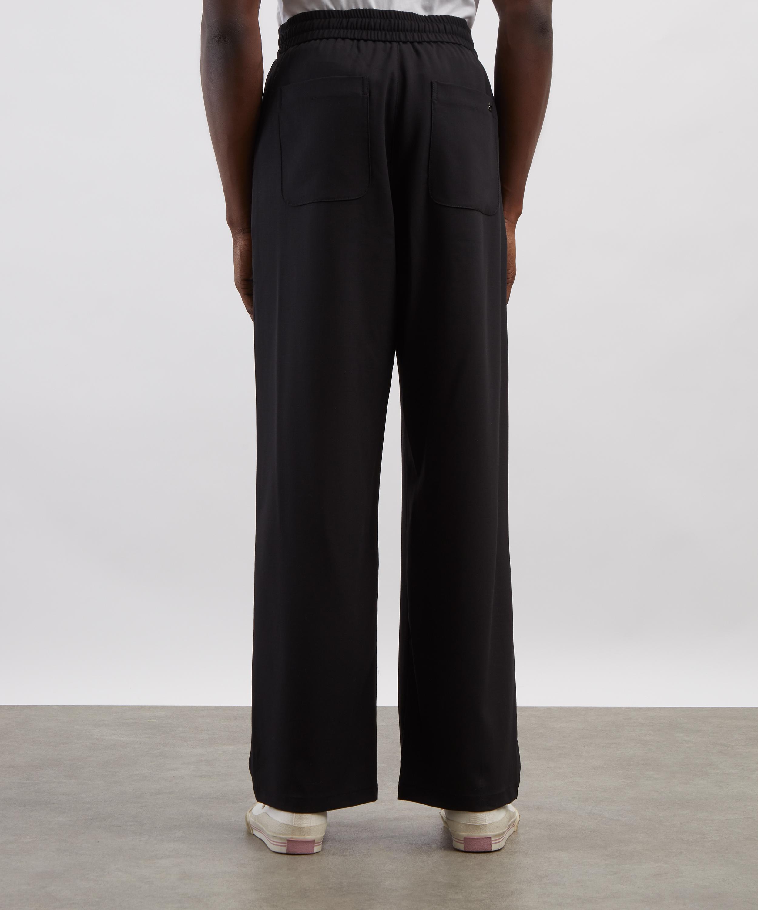 Ami - Black Wool Elasticated Waist Trousers image number 3