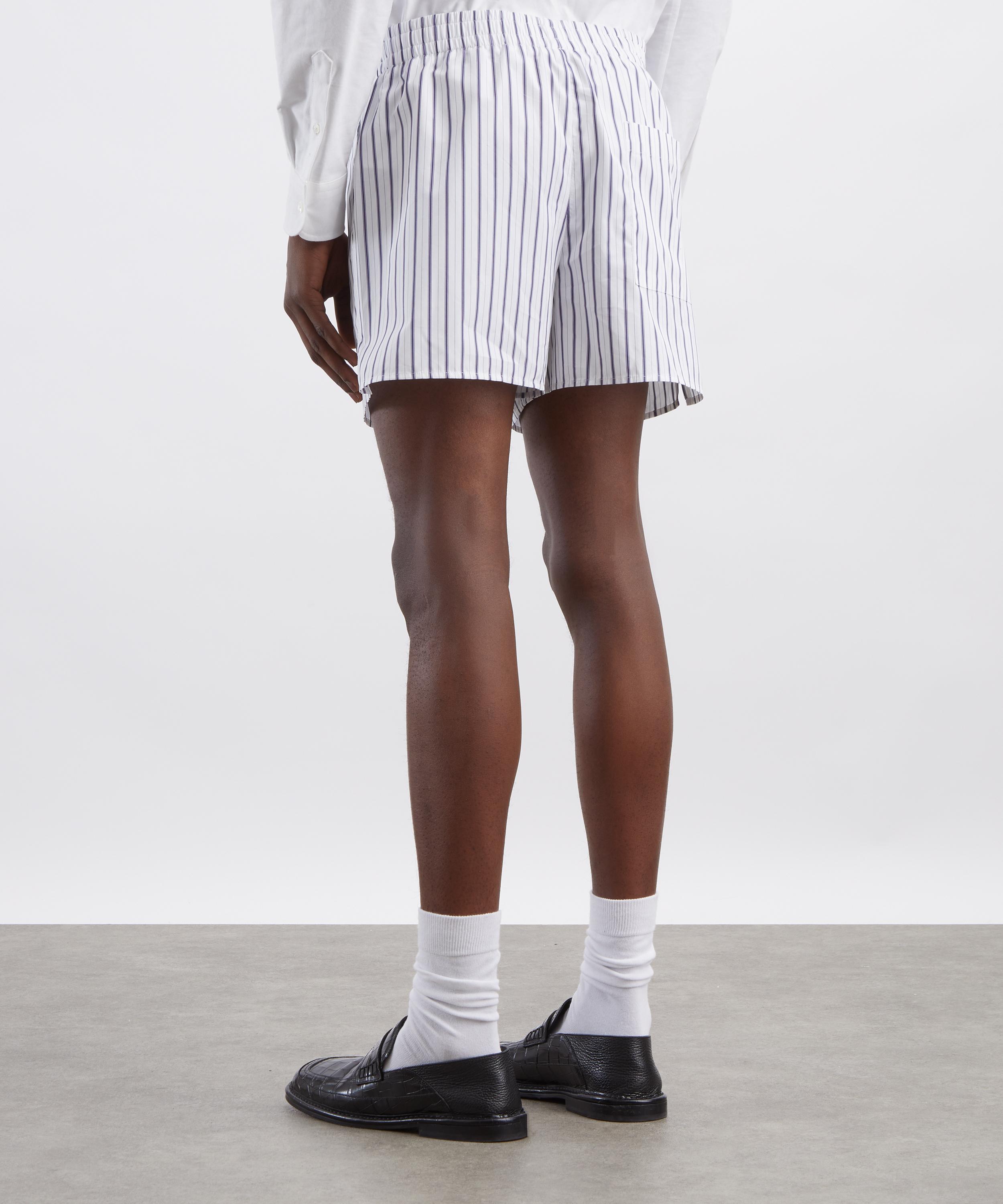 Ami - White Cotton Elasticated Shorts image number 3