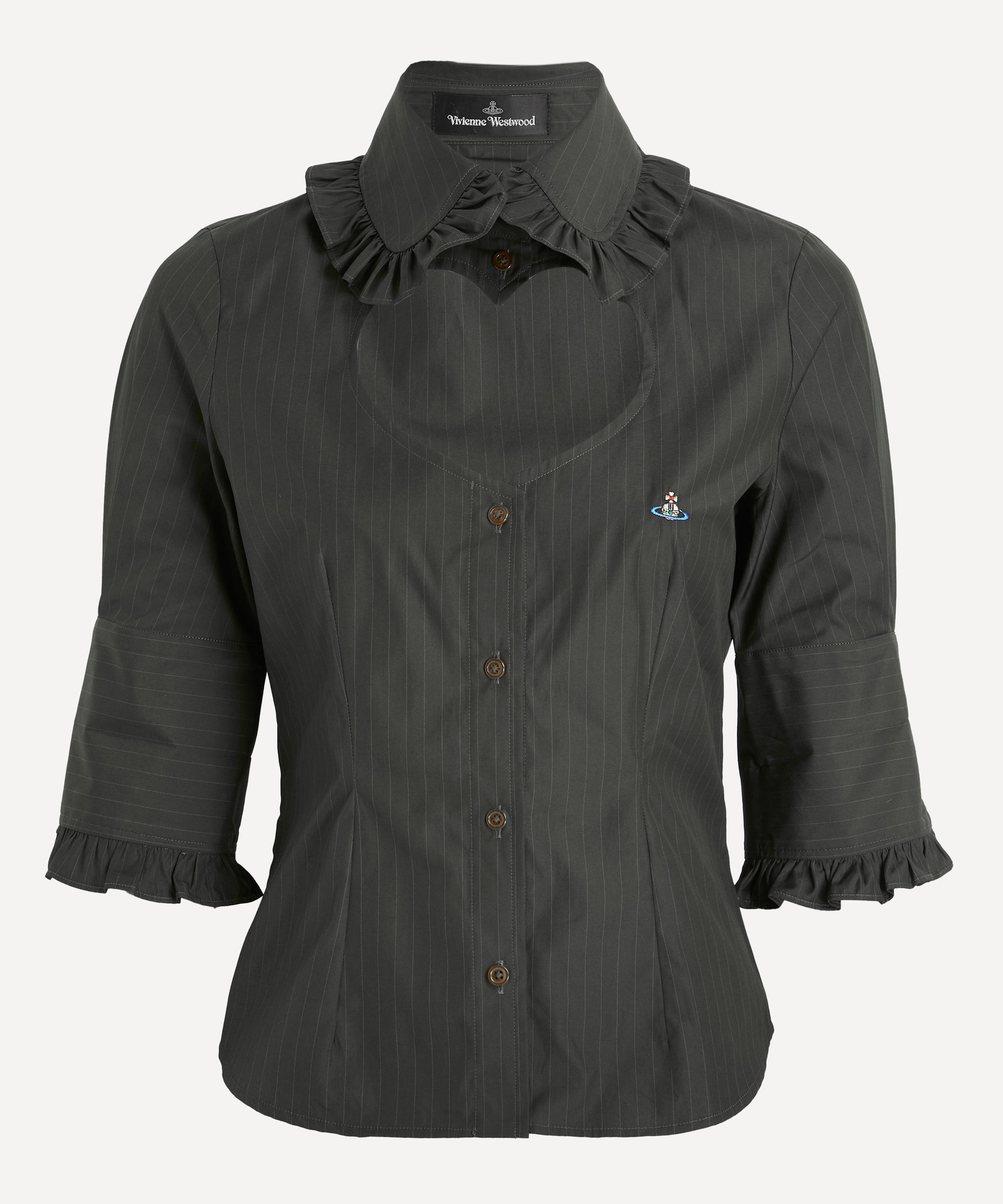 Vivienne Westwood - Khaki Short-Sleeve Toulouse Frill Shirt