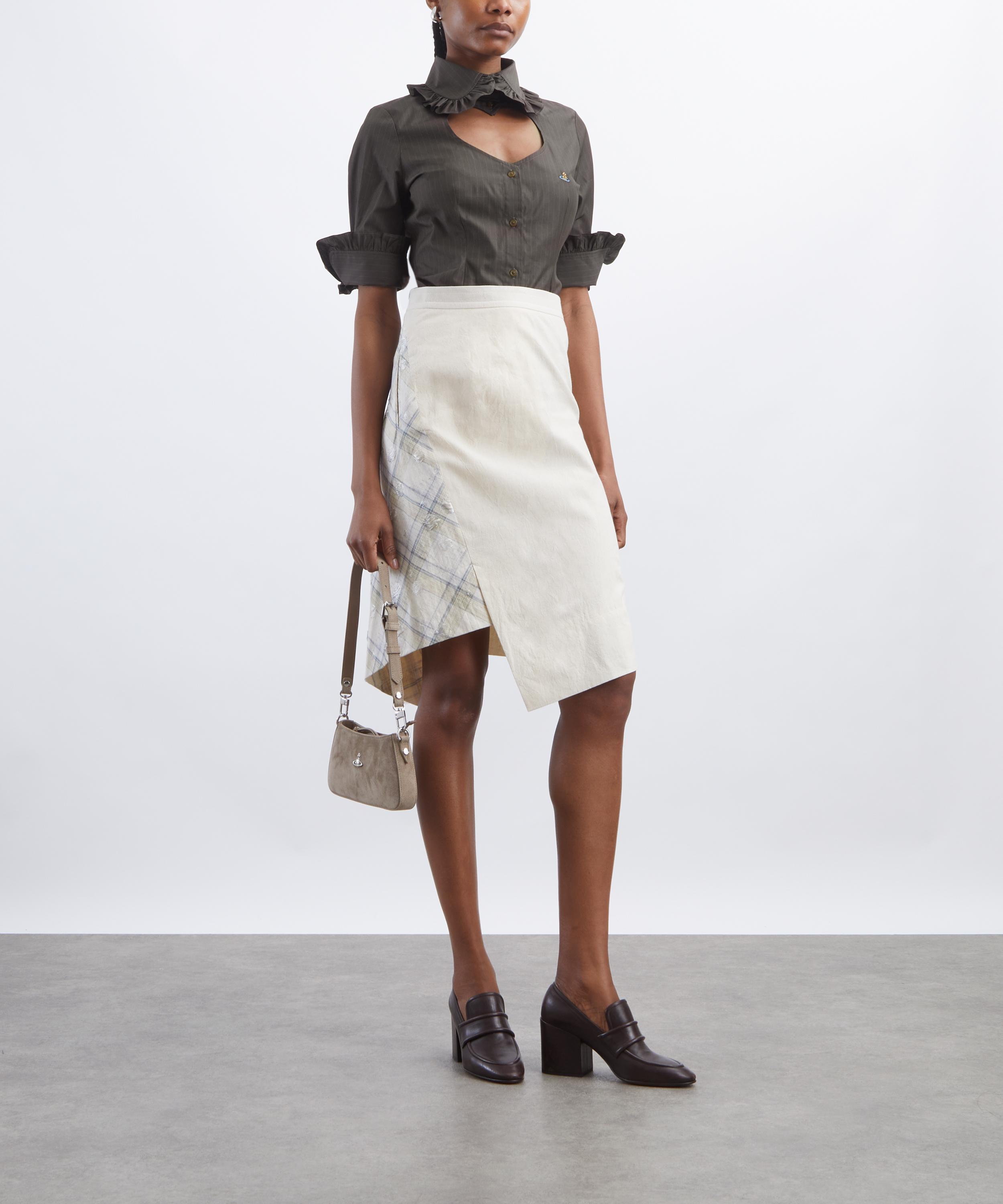 Vivienne Westwood - Khaki Short-Sleeve Toulouse Frill Shirt image number 1