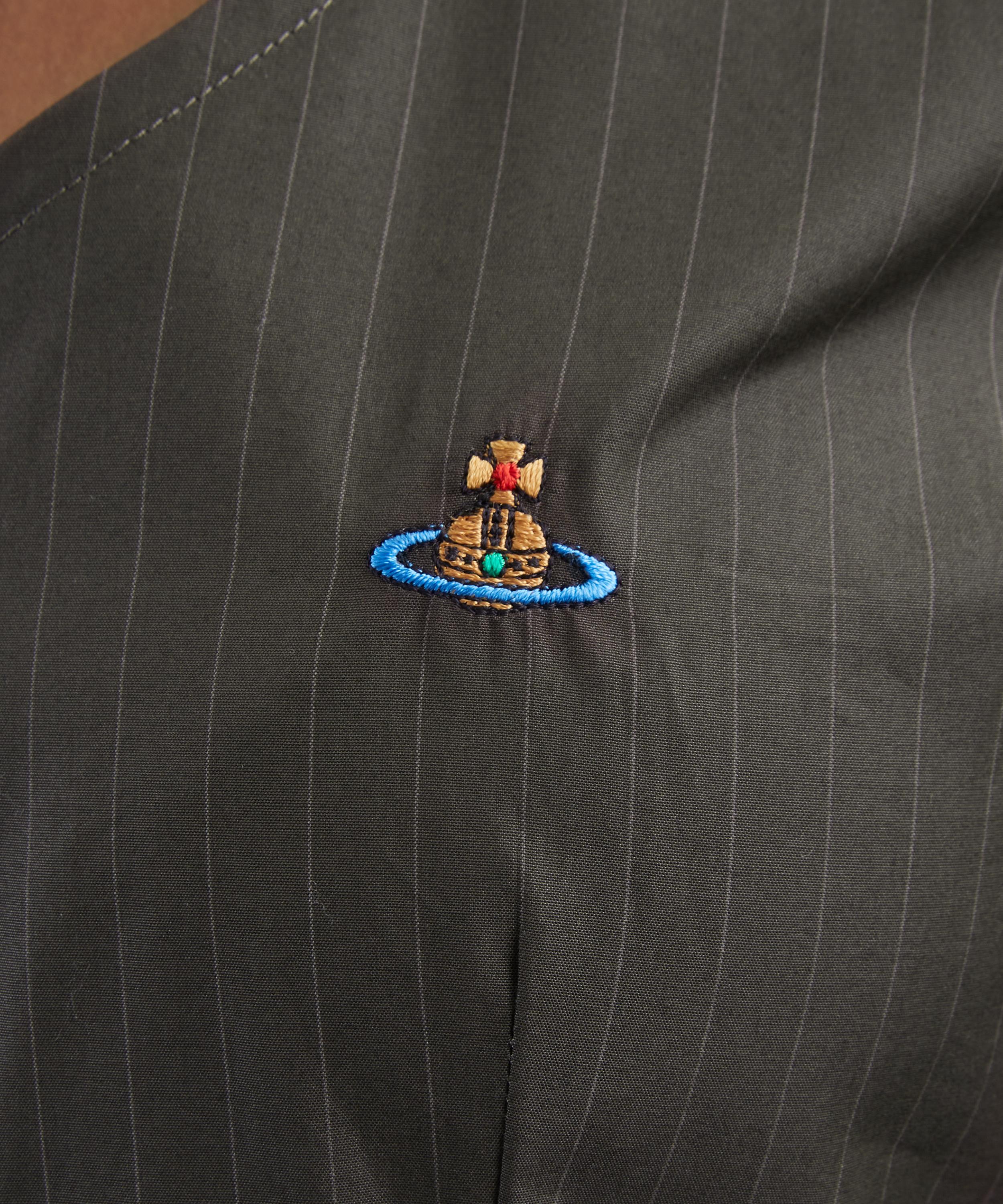 Vivienne Westwood - Khaki Short-Sleeve Toulouse Frill Shirt image number 4