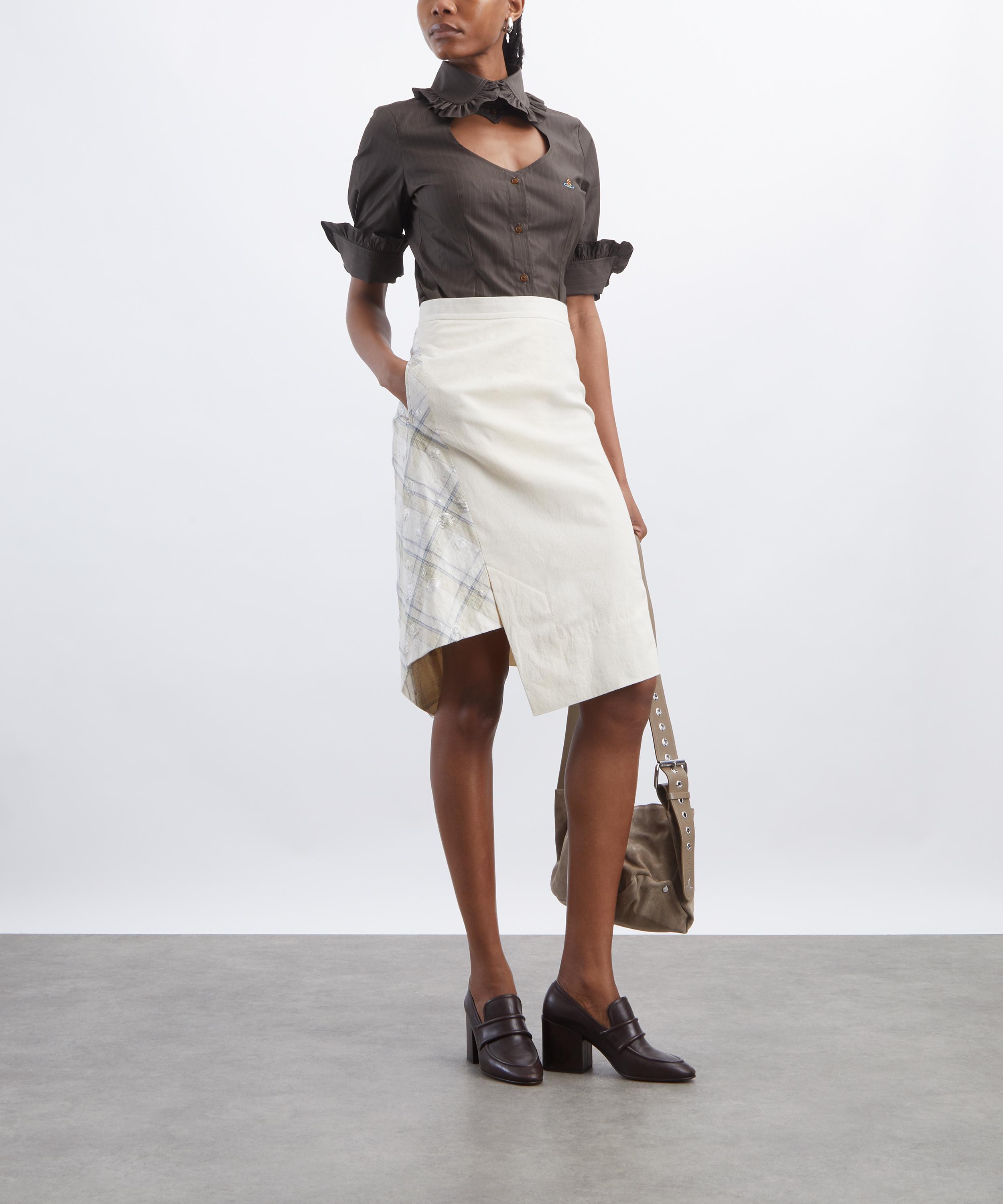 Vivienne Westwood - Infinity Checked Cotton Midi Skirt&nbsp; image number 1