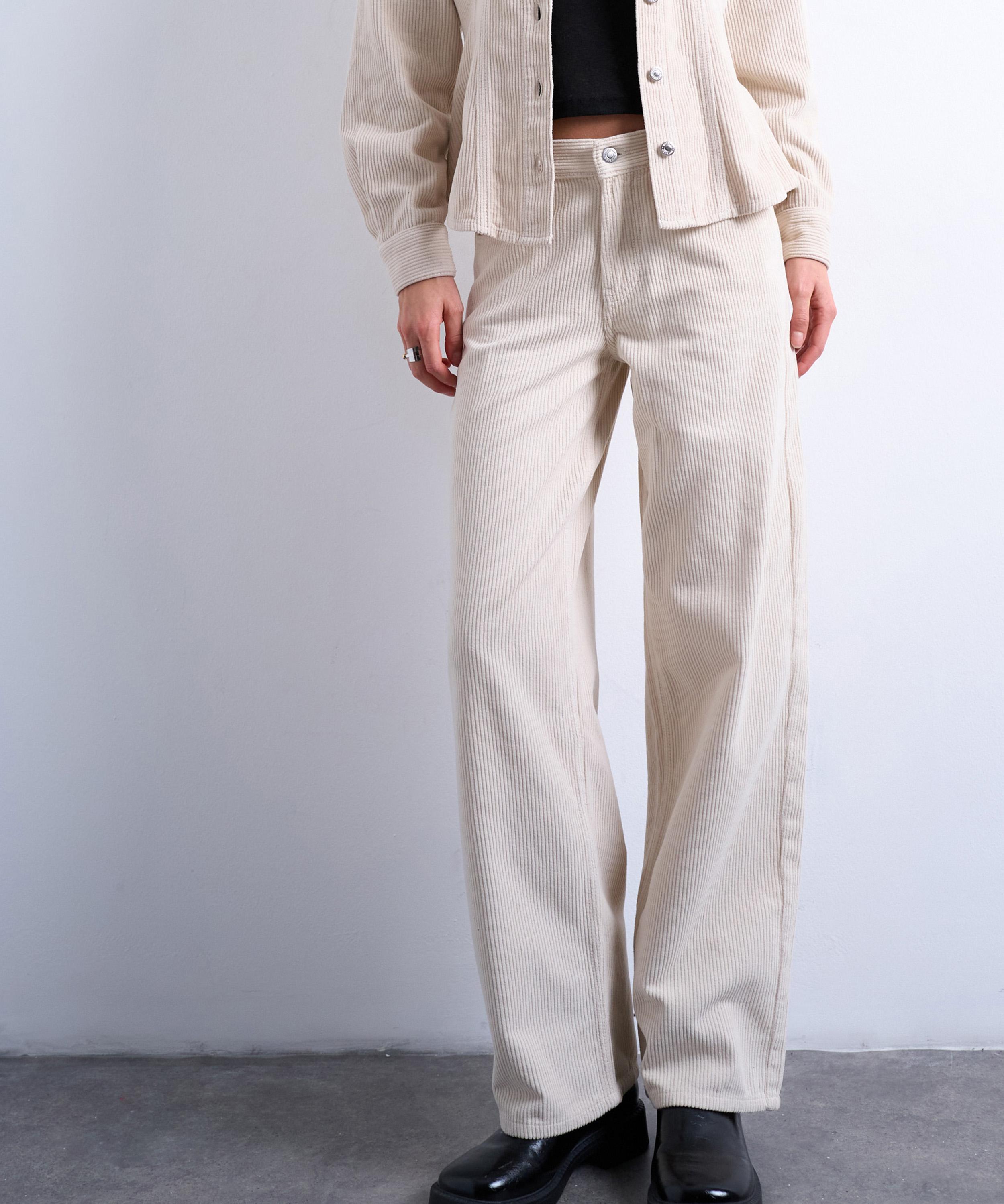 TOPSHOP - Pearl Cord Cinch Low-Rise Jeans image number 1