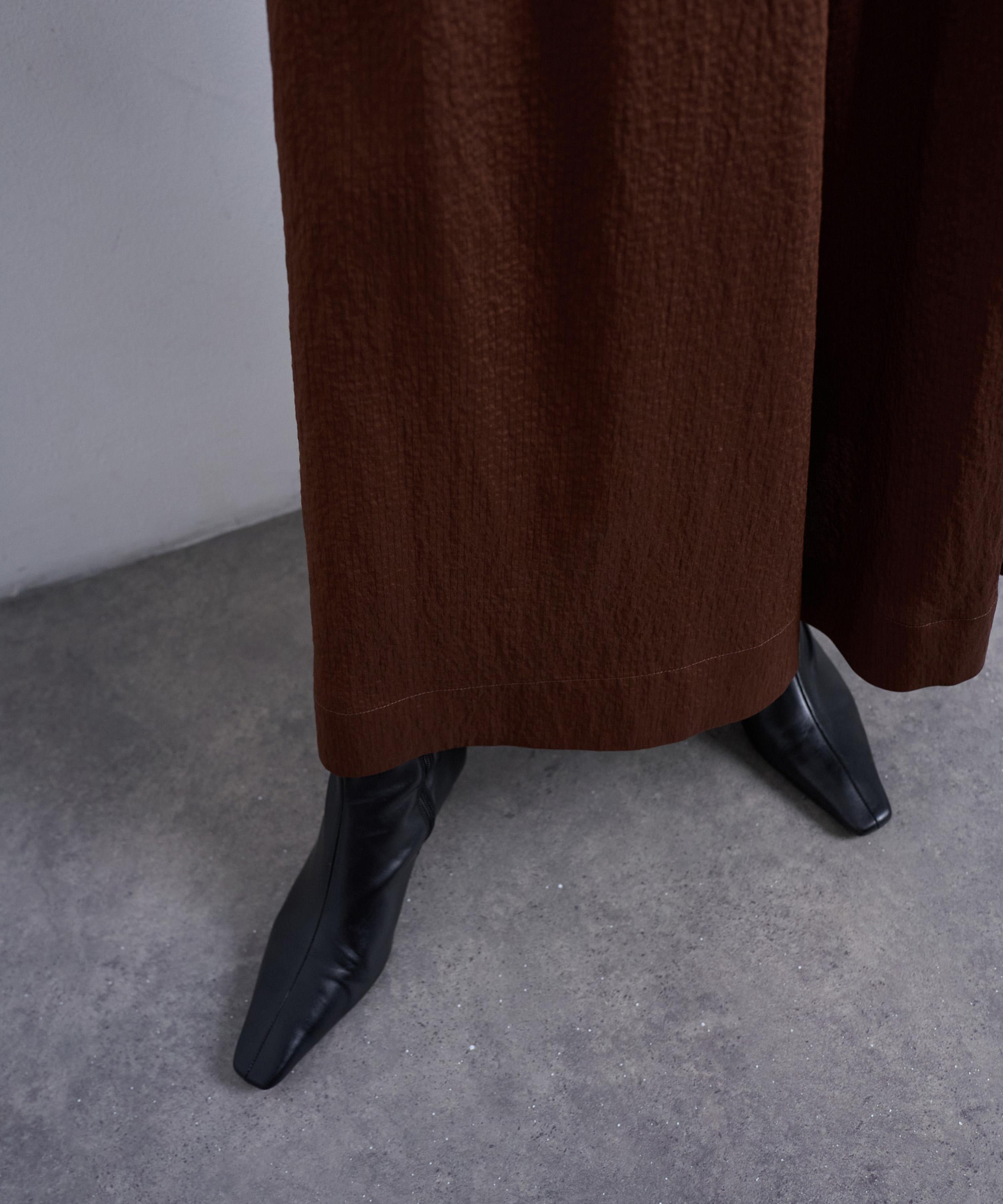 TOPSHOP - Brown Black Stripe Full Circle Maxi Skirt image number 4