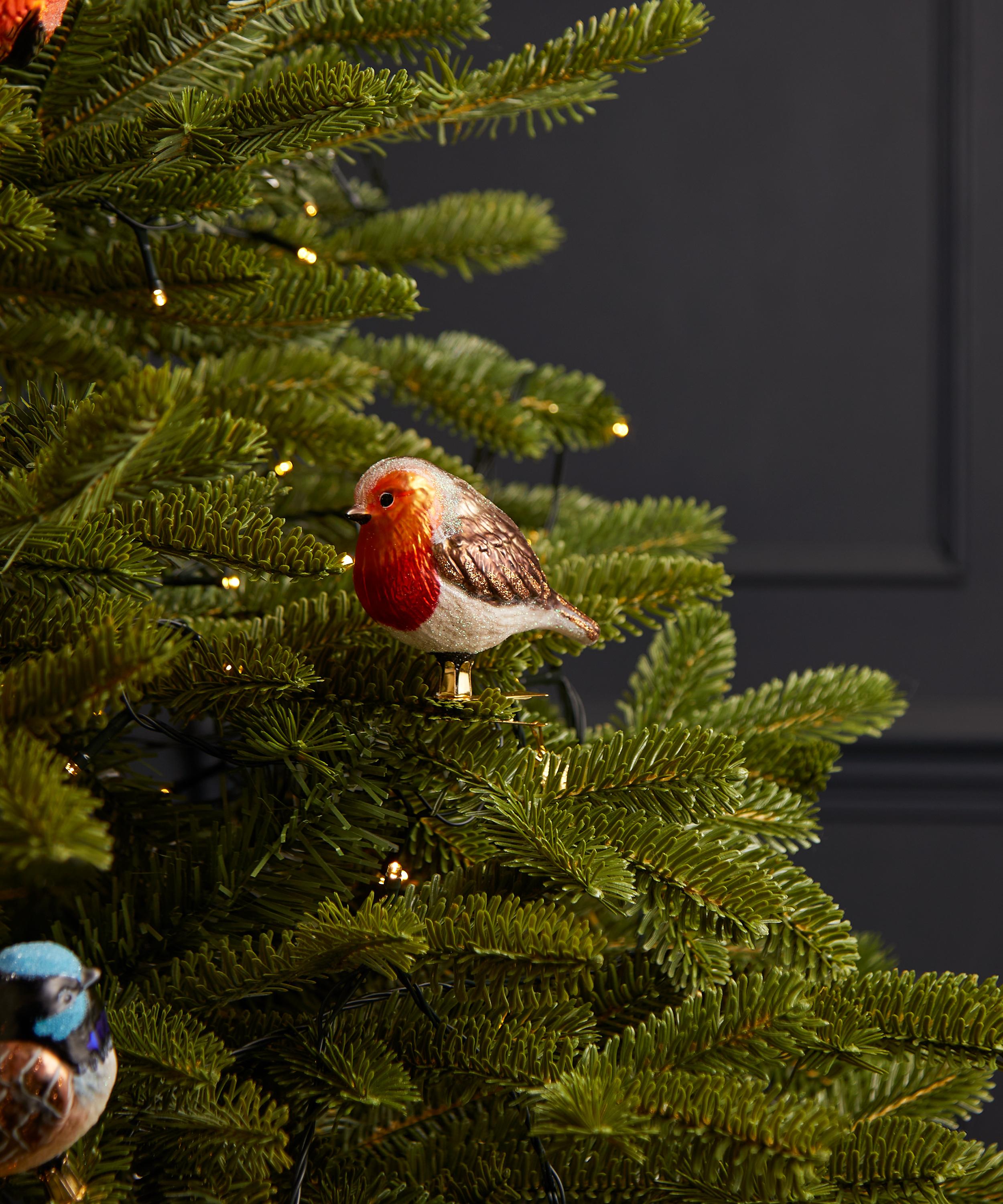 Christmas - Robin on Clip Glass Ornament image number 1