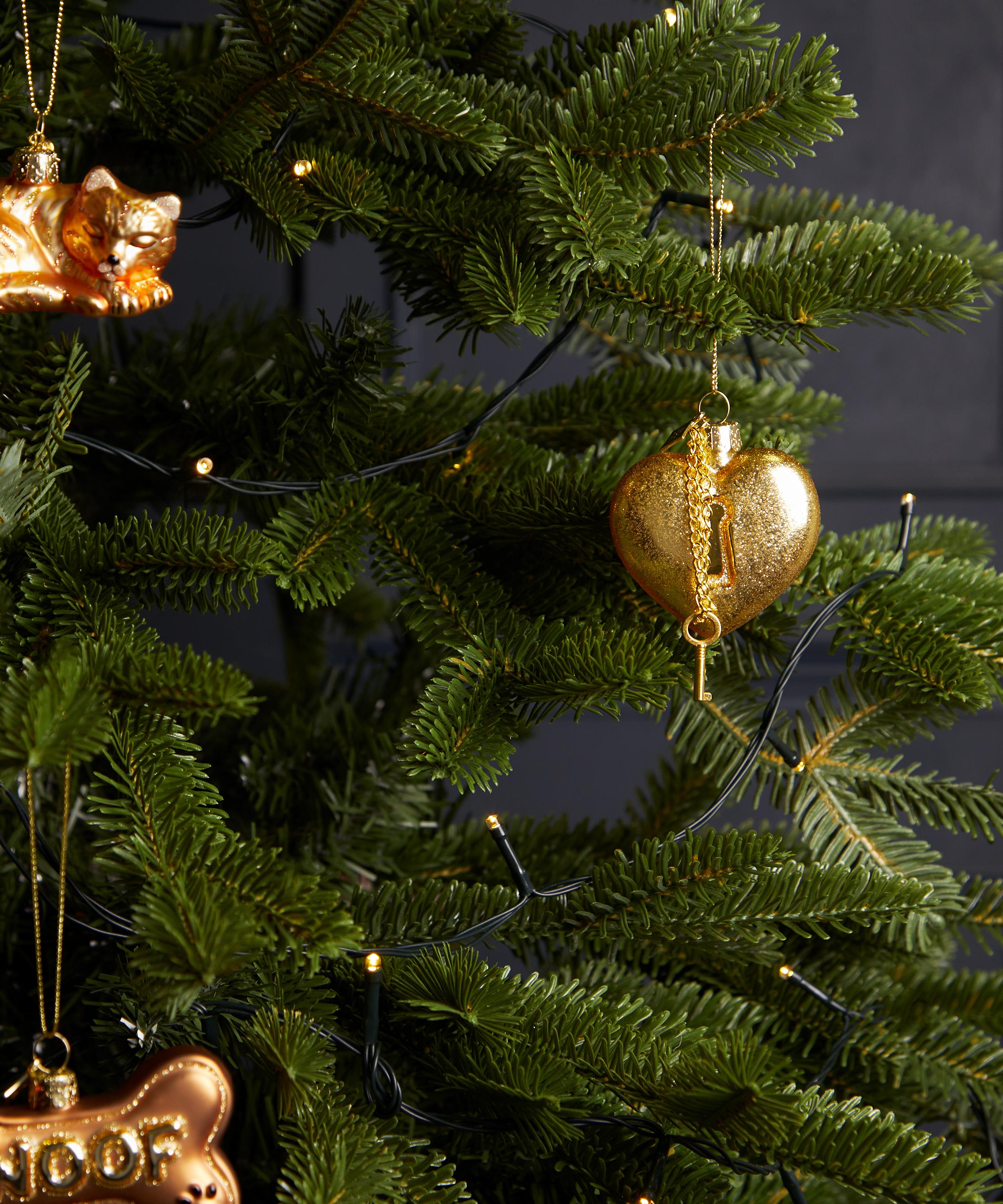 Christmas - Glass Heart Lock Ornament image number 1