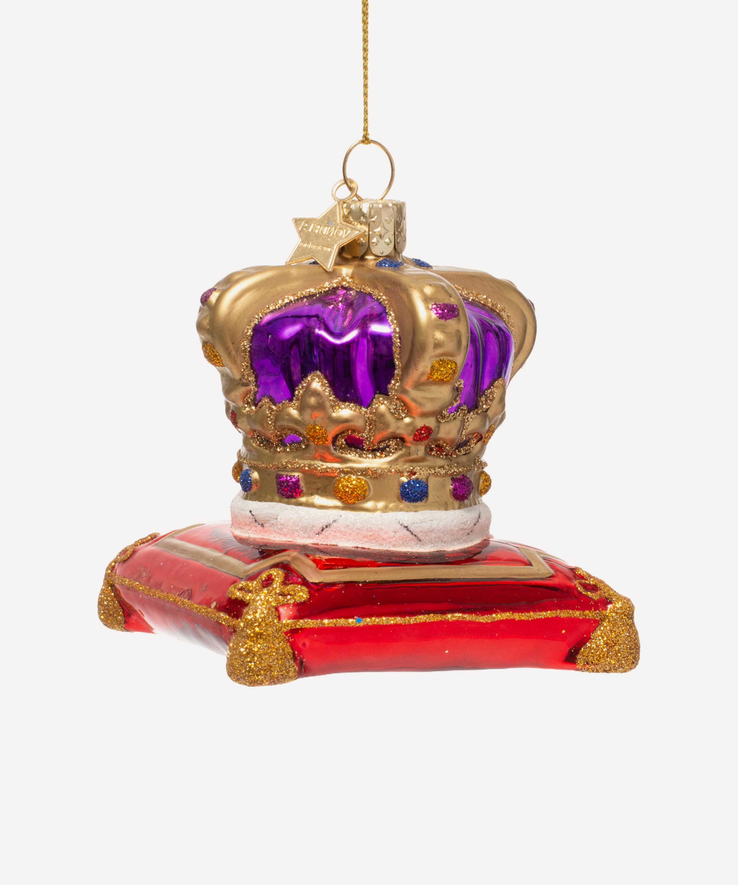 Christmas - Glass British Crown Ornament image number 0