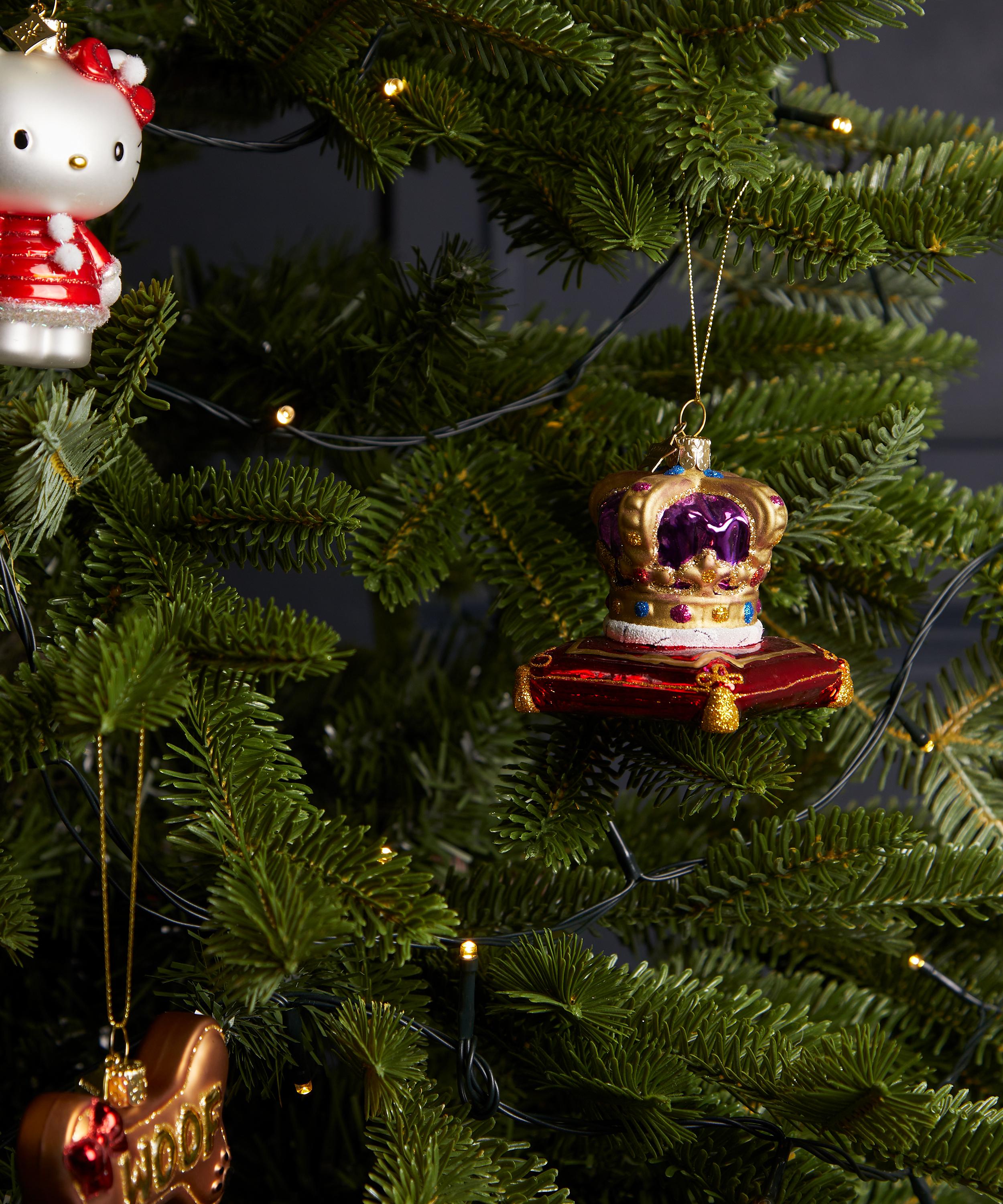 Christmas - Glass British Crown Ornament image number 1