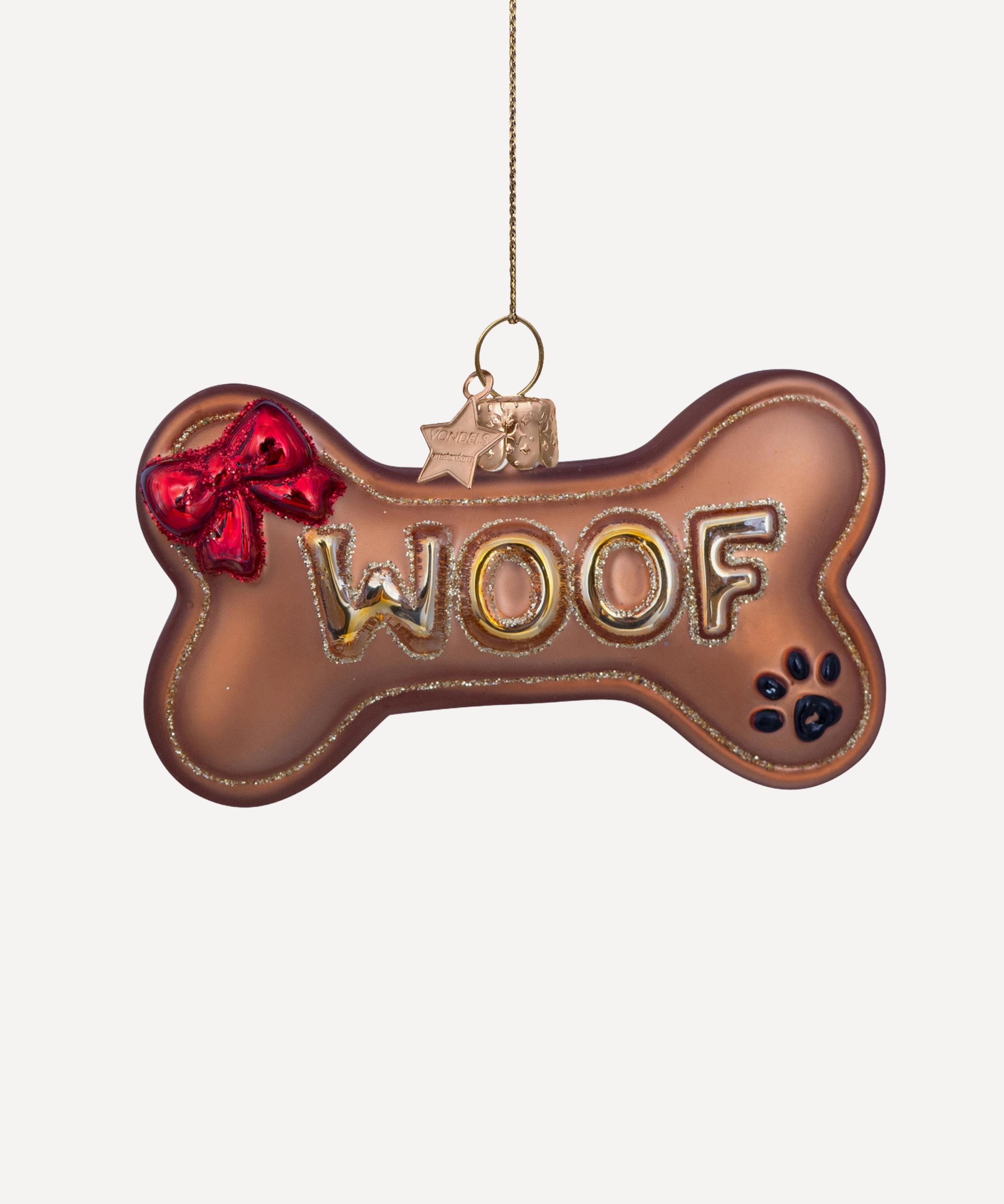 Christmas - Glass Dog Bone Ornament image number 0