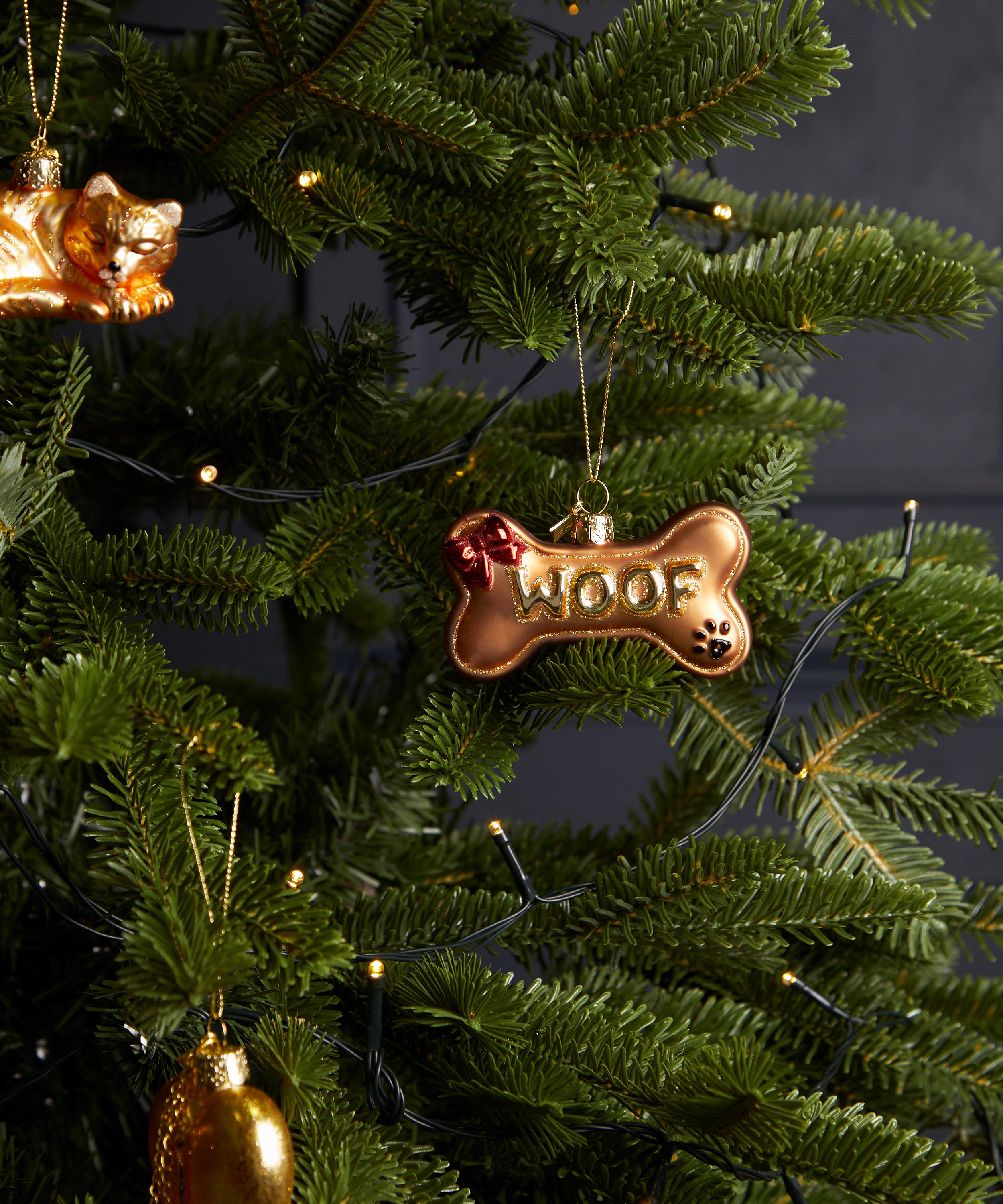 Christmas - Glass Dog Bone Ornament image number 1