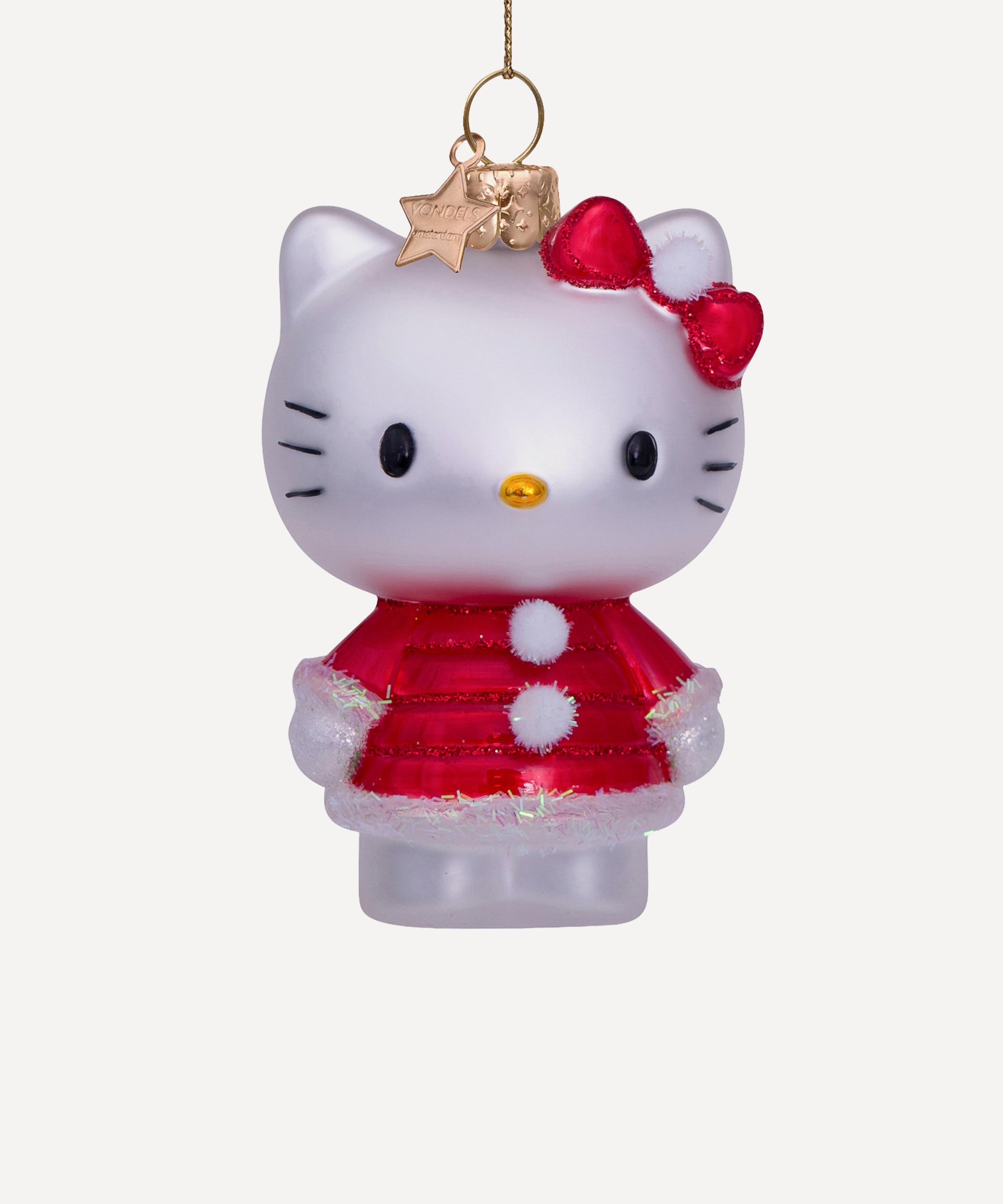 Christmas - Glass Hello Kitty Christmas Dress Ornament image number 0