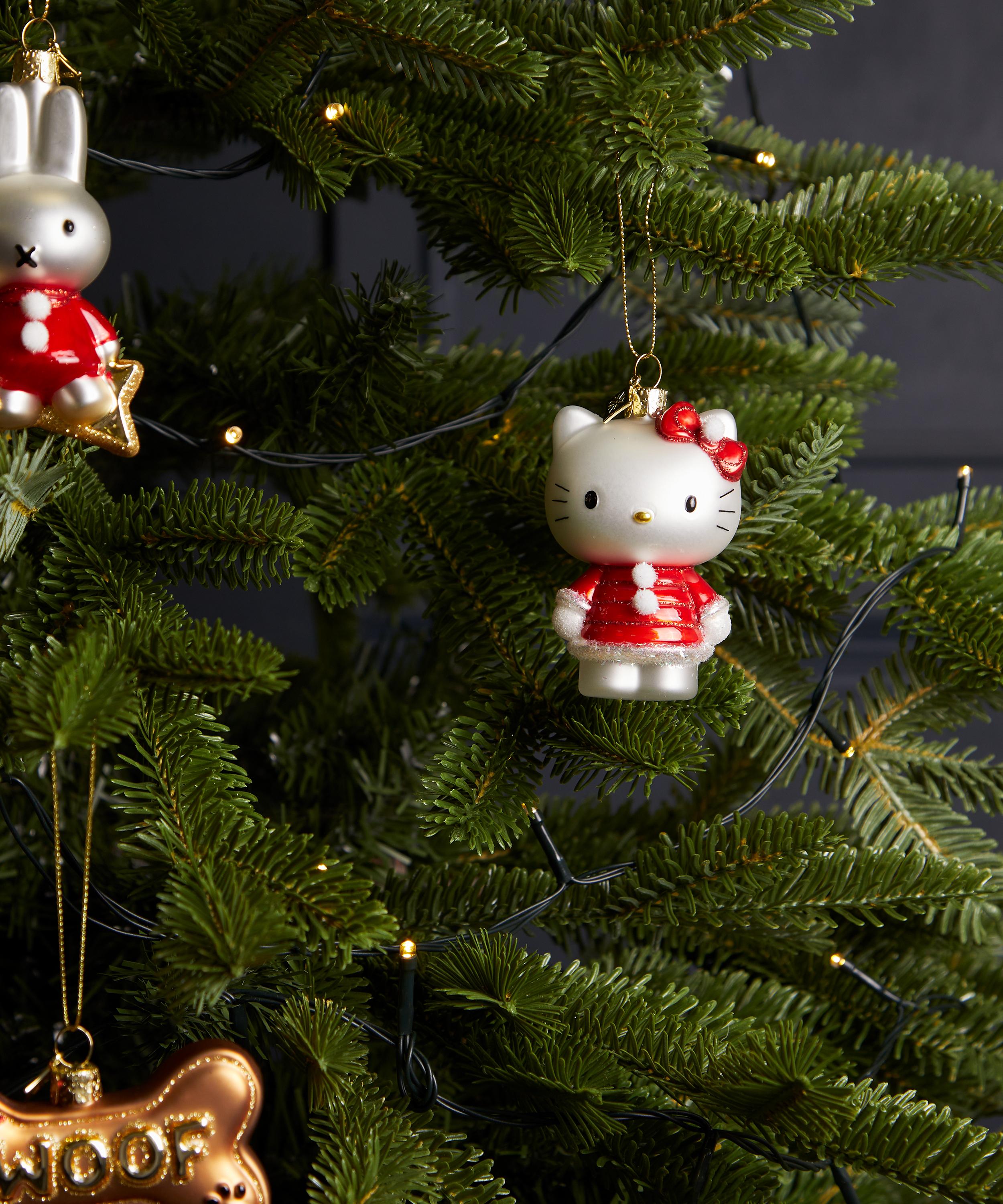Christmas - Glass Hello Kitty Christmas Dress Ornament image number 1