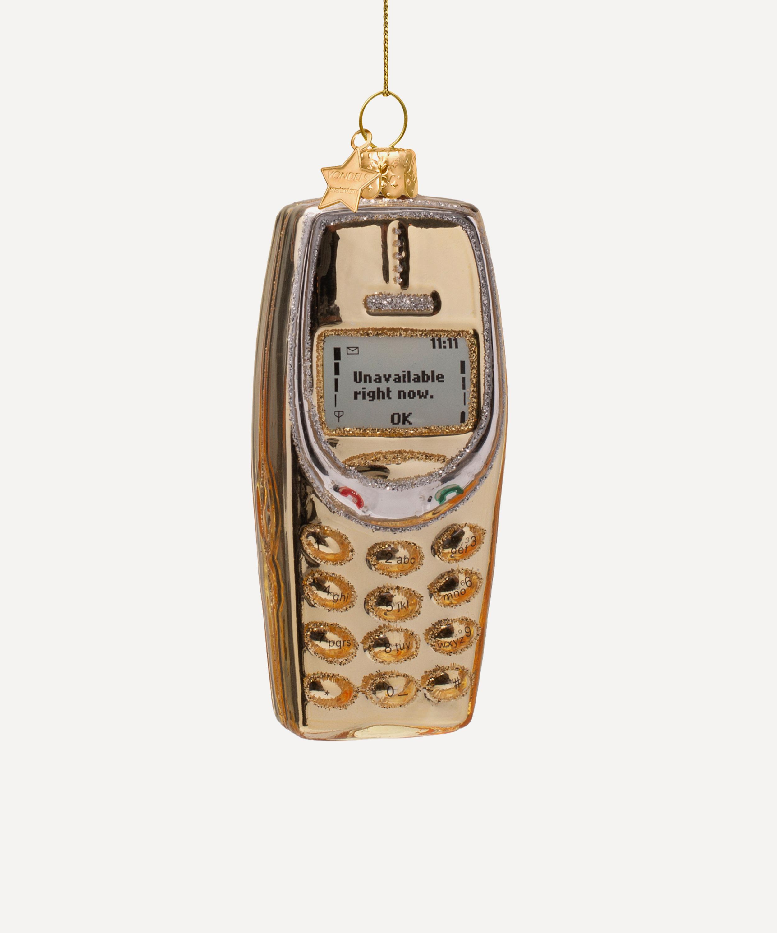 Christmas - Gold Mobile Phone Glass Ornament image number 0