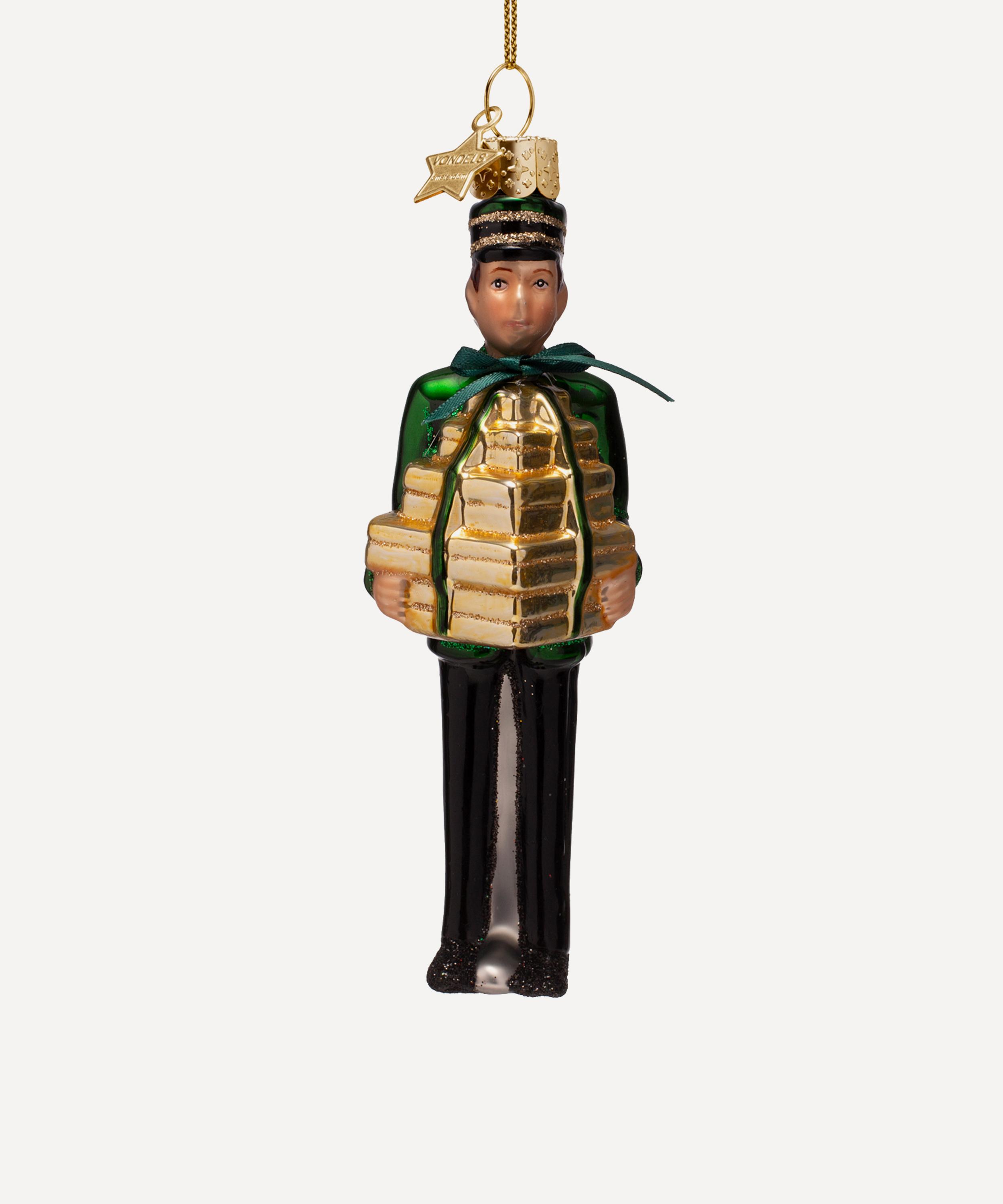 Christmas - Glass Bellboy with Gifts Ornament image number 0