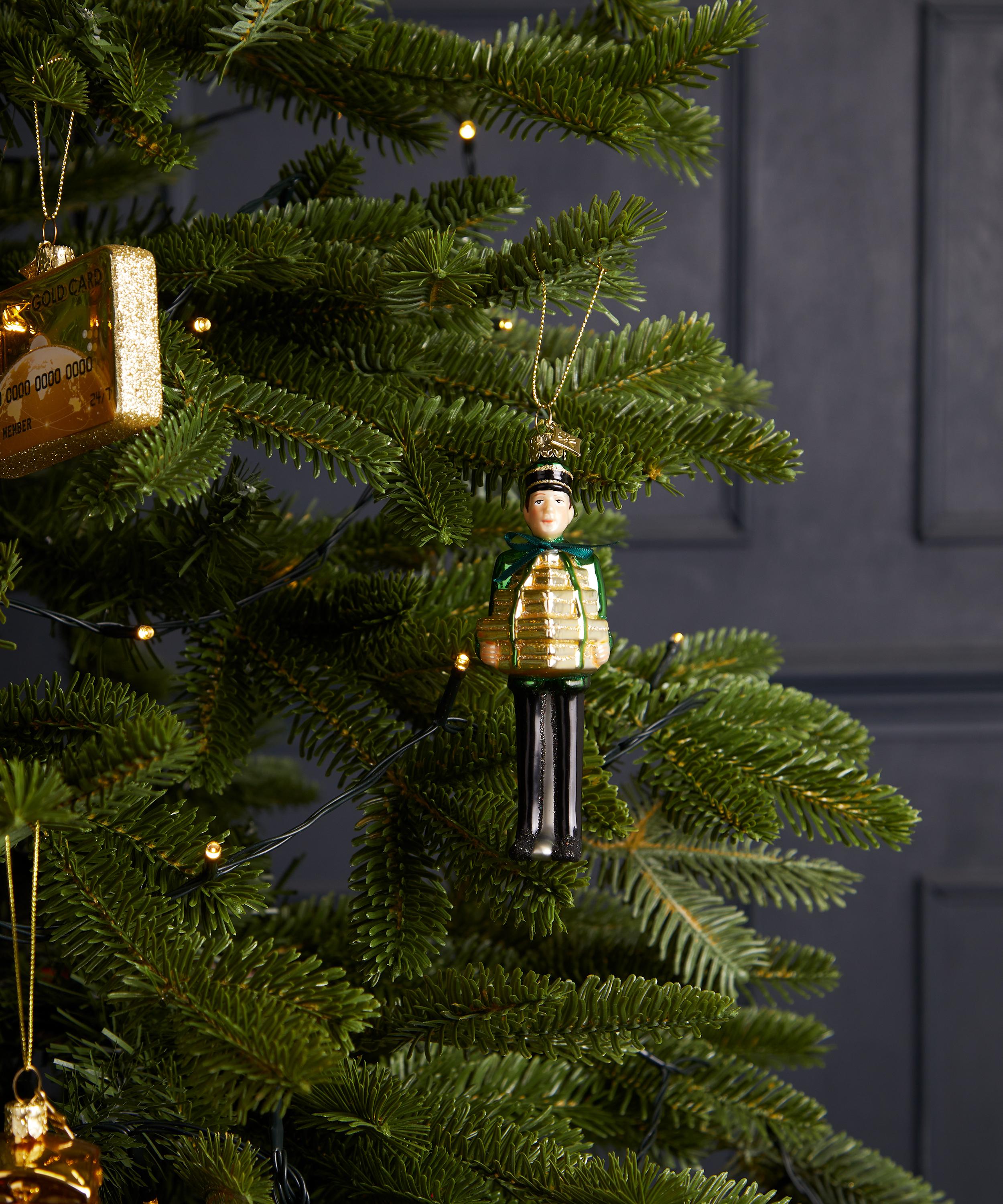 Christmas - Glass Bellboy with Gifts Ornament image number 1